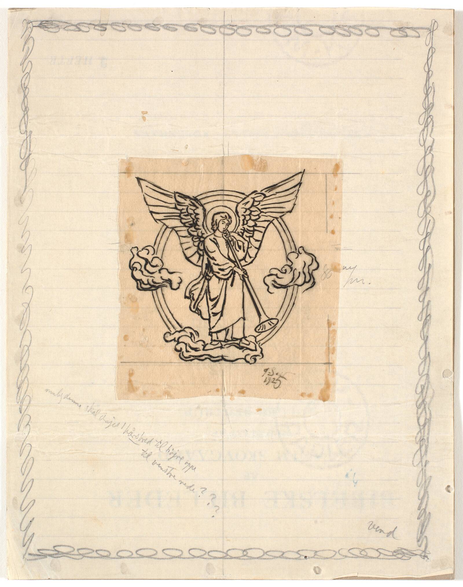 Basunblæsende engel, Joakim Skovgaard, 1925