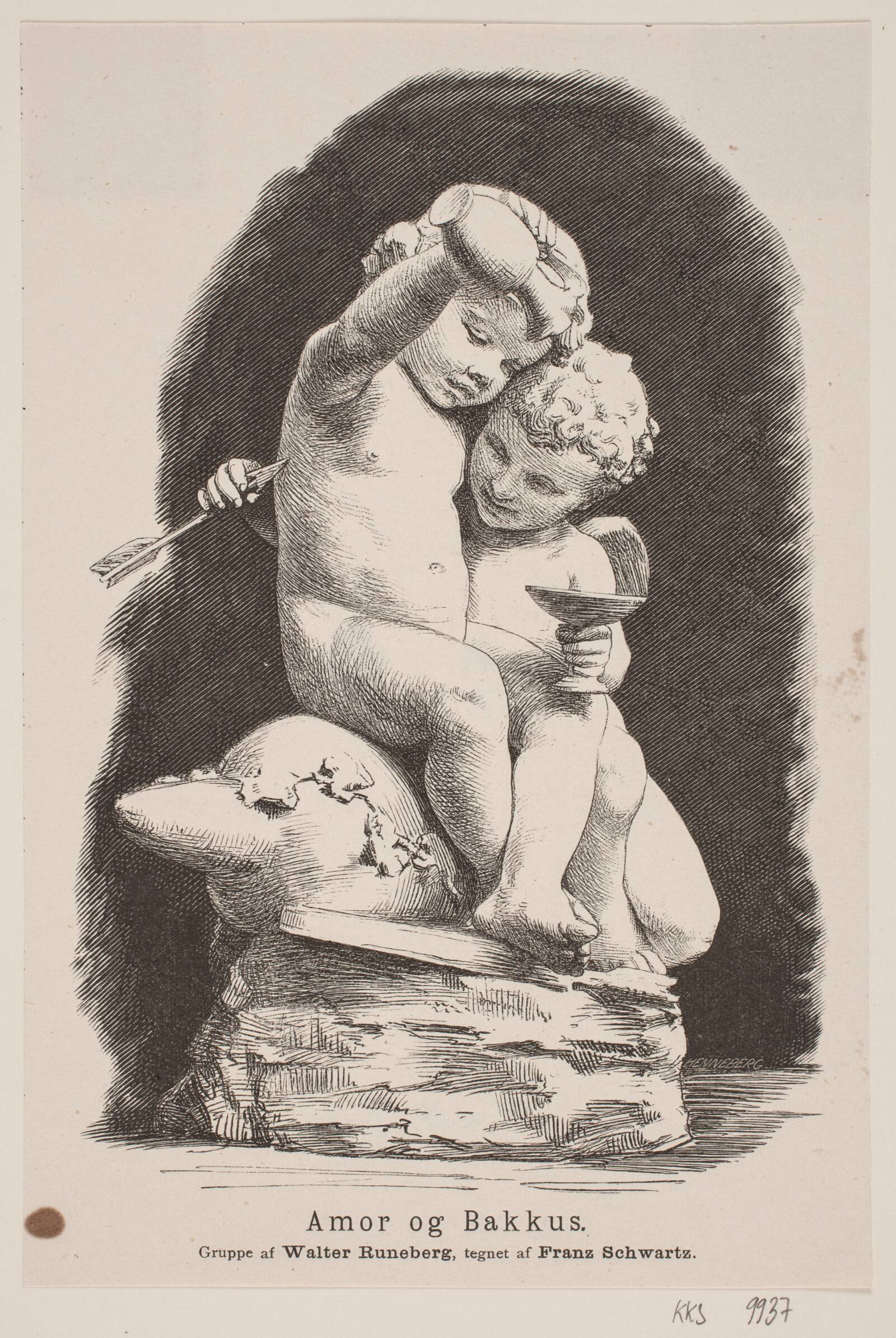 Amor og Bakkus, H.C. Henneberg, 1826-1893