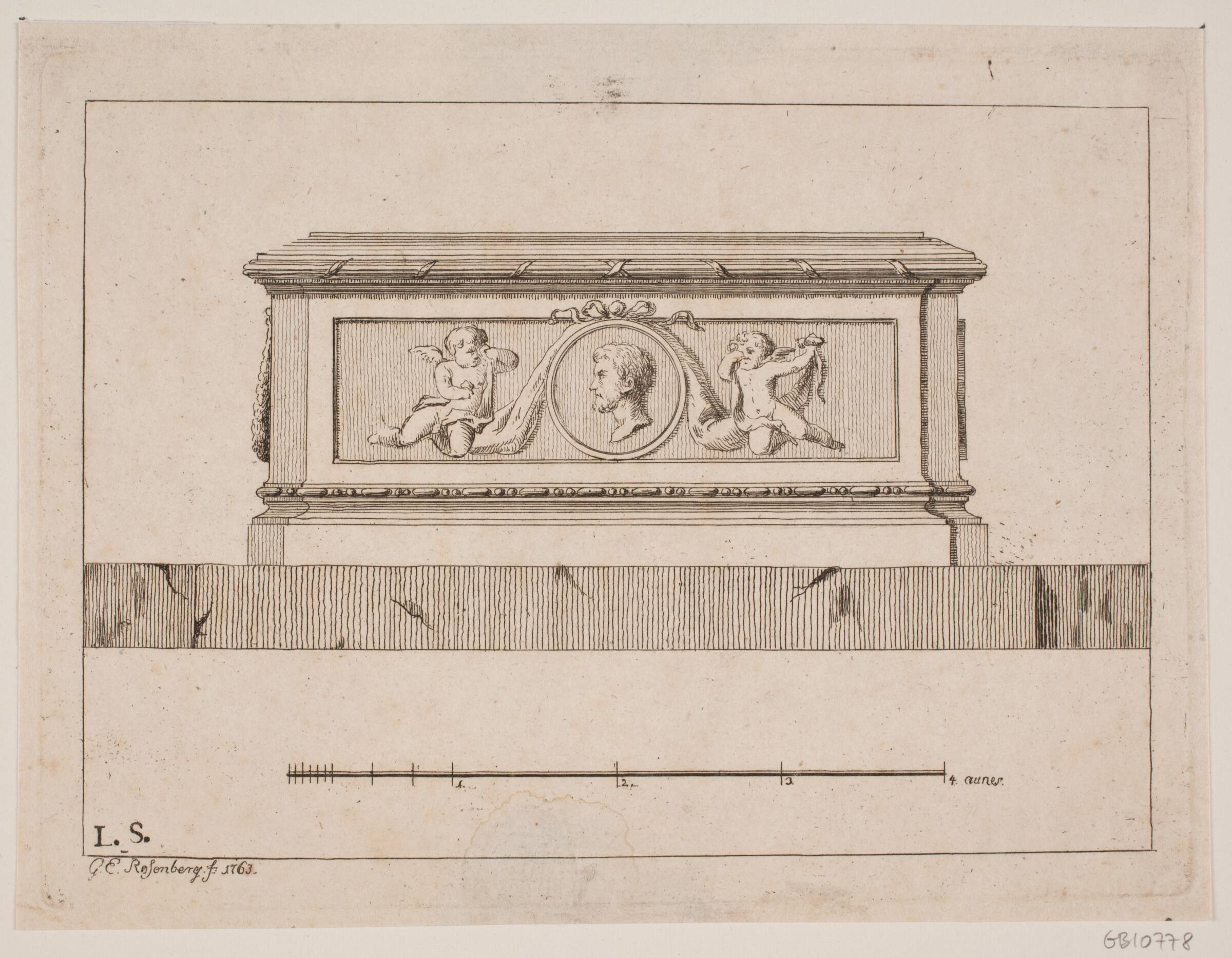 En Sarkofag, Georg Erdman Rosenberg, 1763