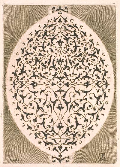 Ovalt arabeskornament