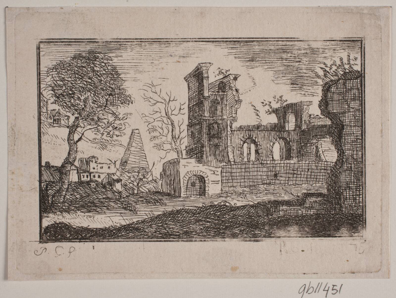 En antik ruin, Peter Cramer, 1764