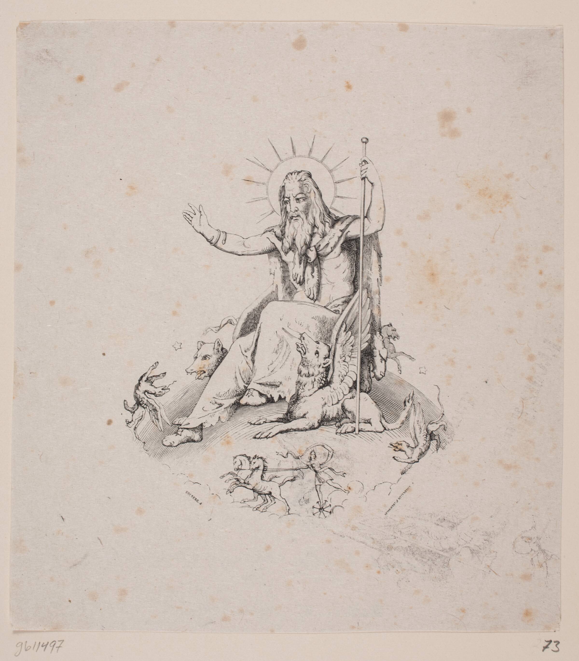 Titelvignet til Mag. Wiborgs disputats, Axel Theodor Kittendorff, 1841