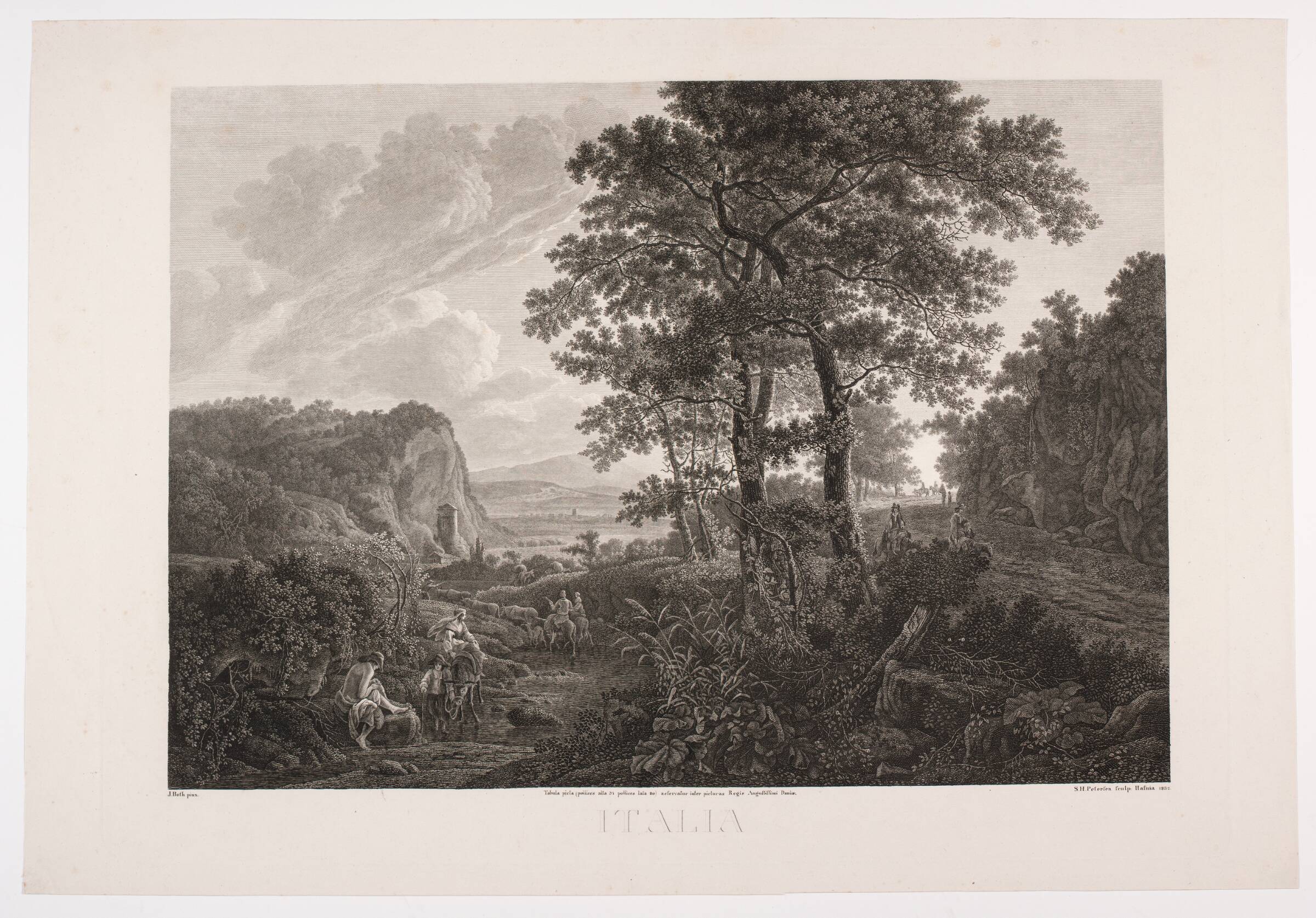 Italia, Søren Henrik Petersen, 1832