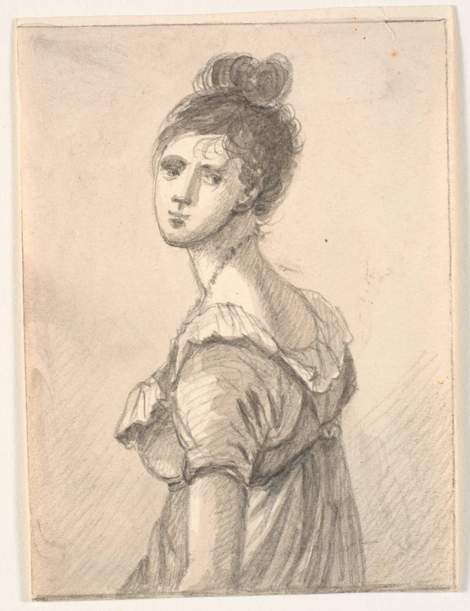 Kvindeportræt i halvfigur, C.A. Lorentzen, 1746-1828