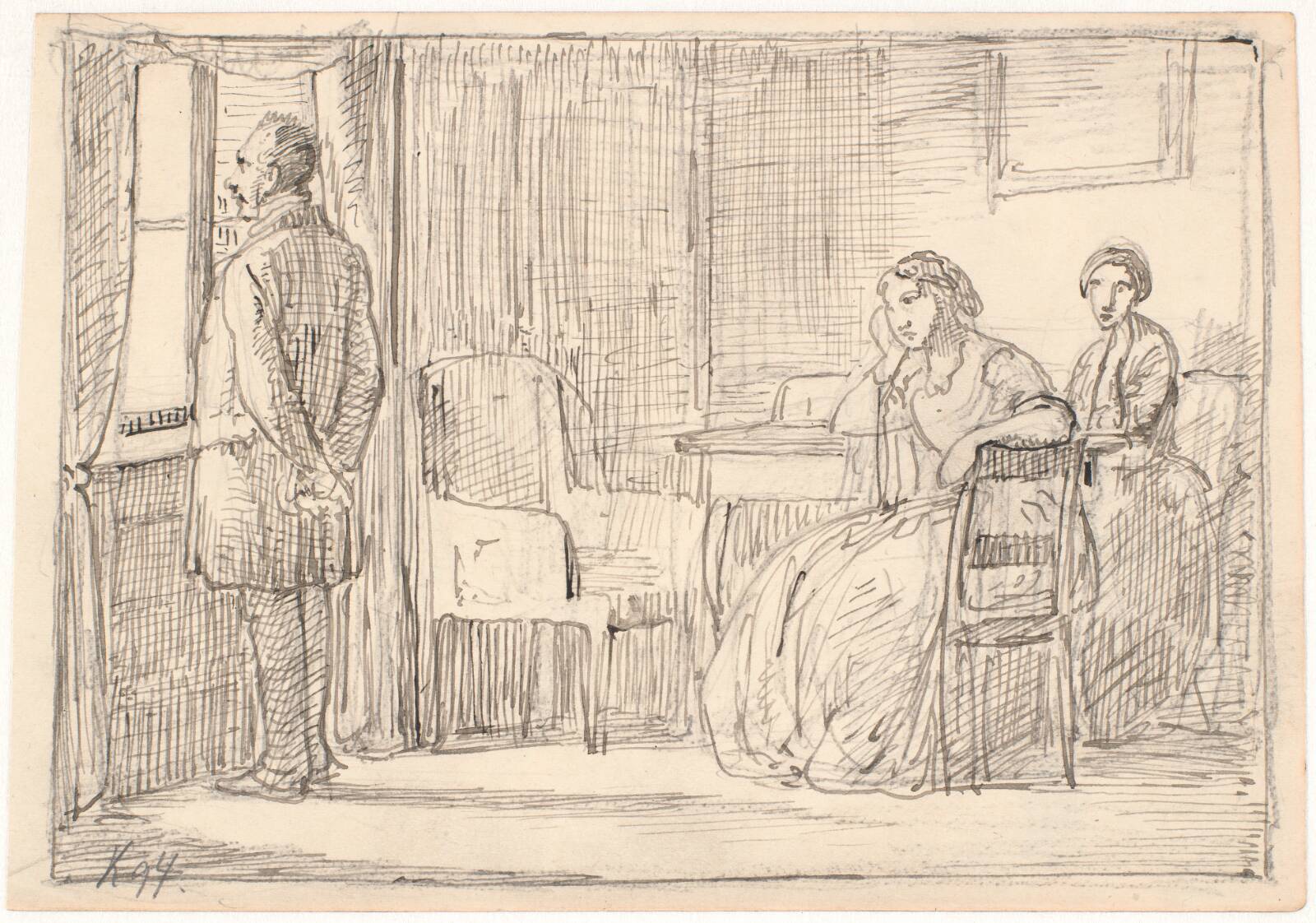 Misstemning, Wilhelm Marstrand, 1810-1873