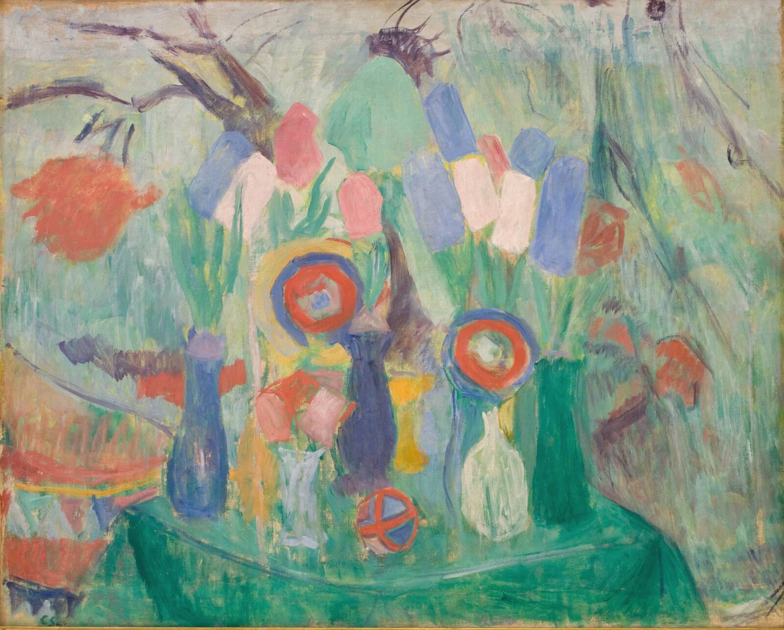 Opstilling med svibler, Christine Swane, 1923