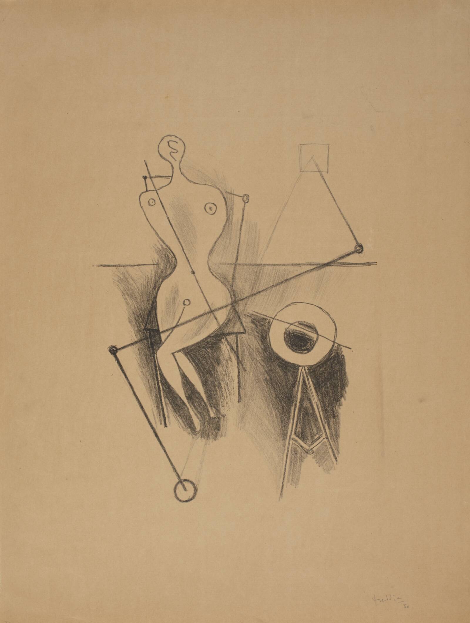 "Model i interiør", Wilhelm Freddie, 1930