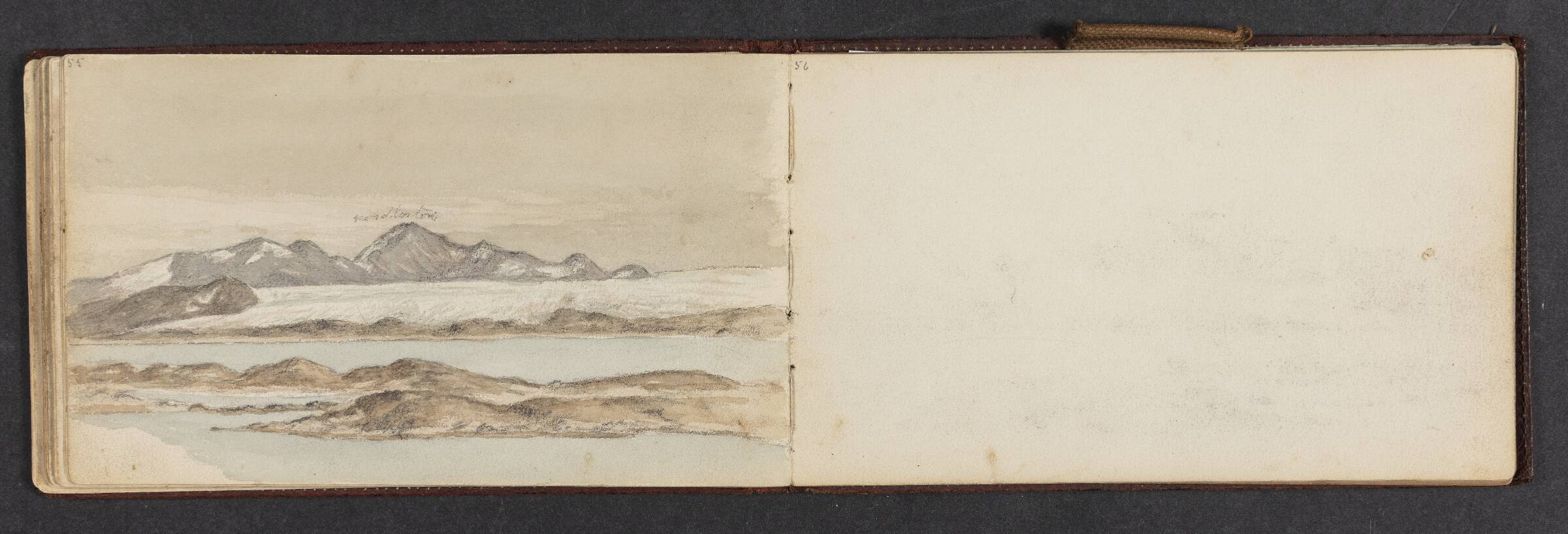 Landskab med fjelde, Lars Møller, 1883