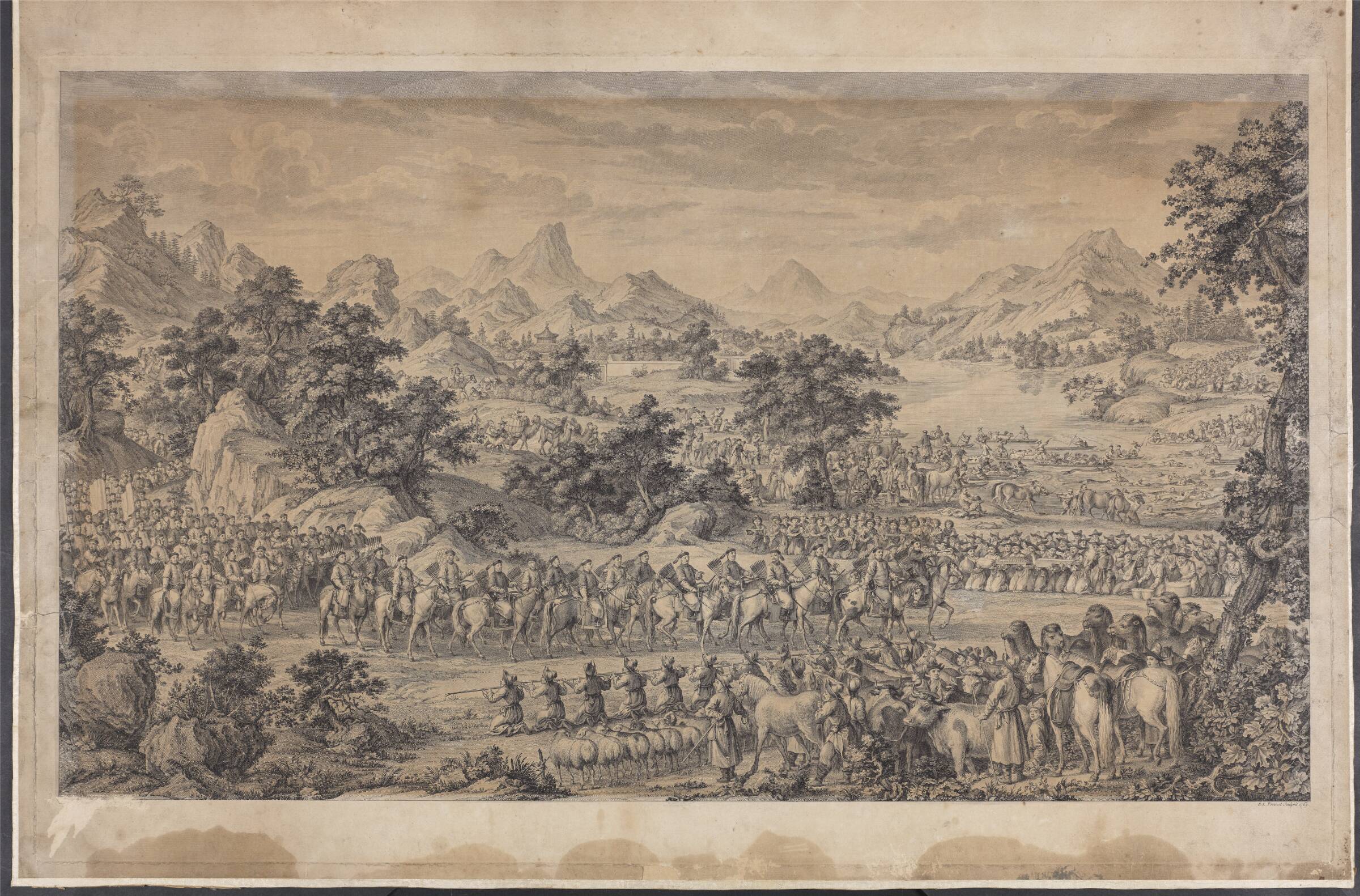 Overgivelsen af Ili modtages, Benoit-Louis Prevost, 1769