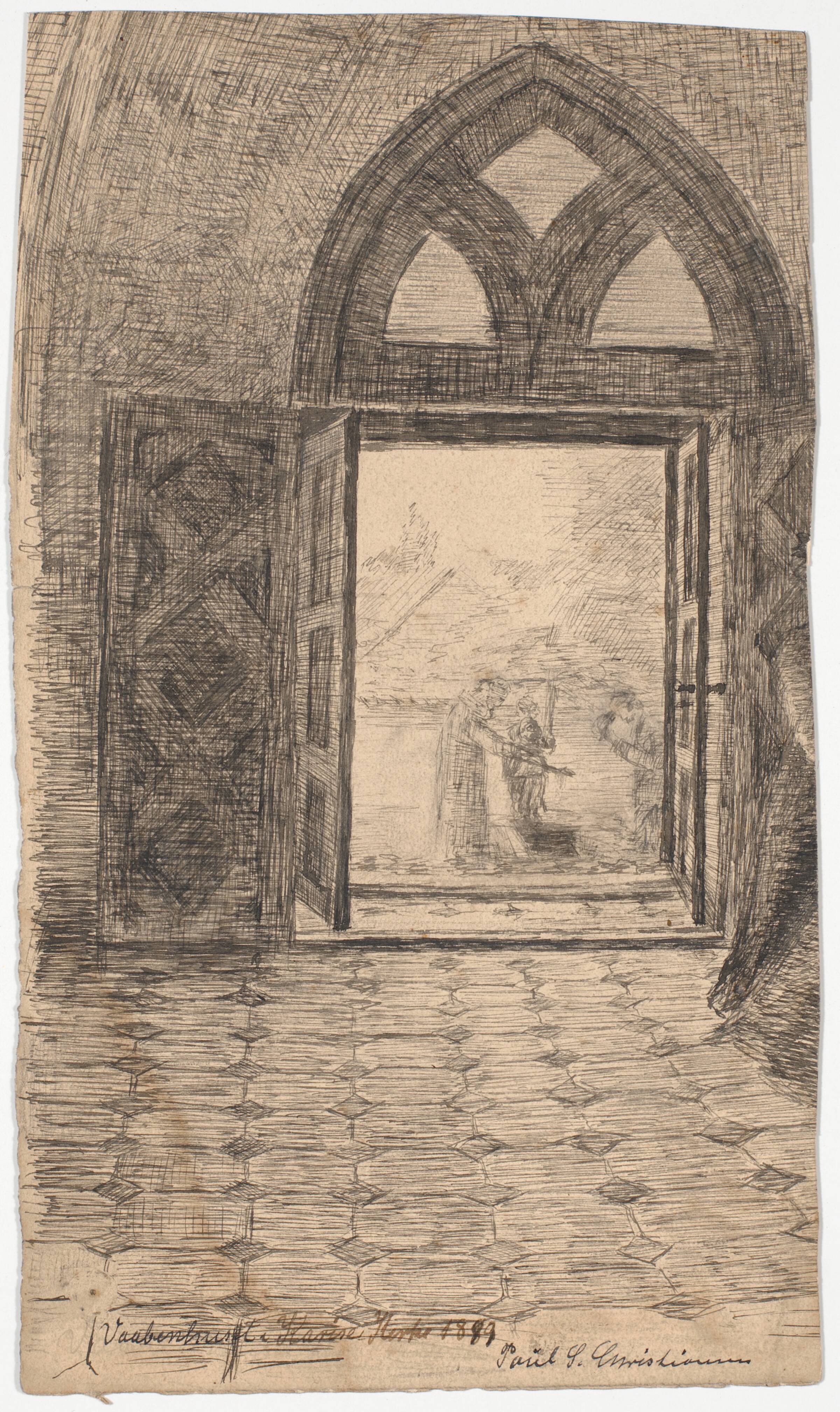 Vaabenhuset i Karise Kirke, Poul S. Christiansen, 1889