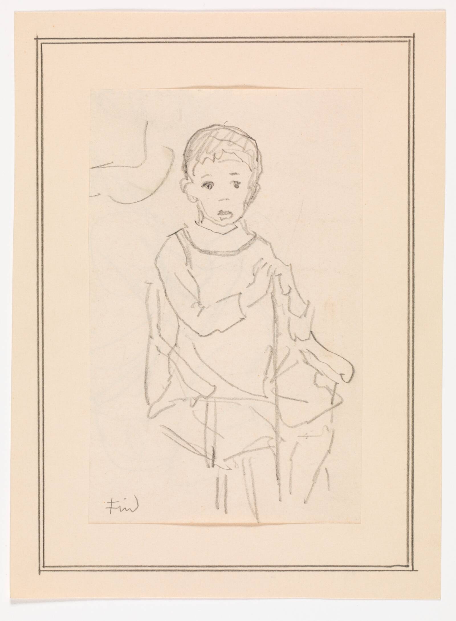 Siddende dreng, Ludvig Find, 1869-1945