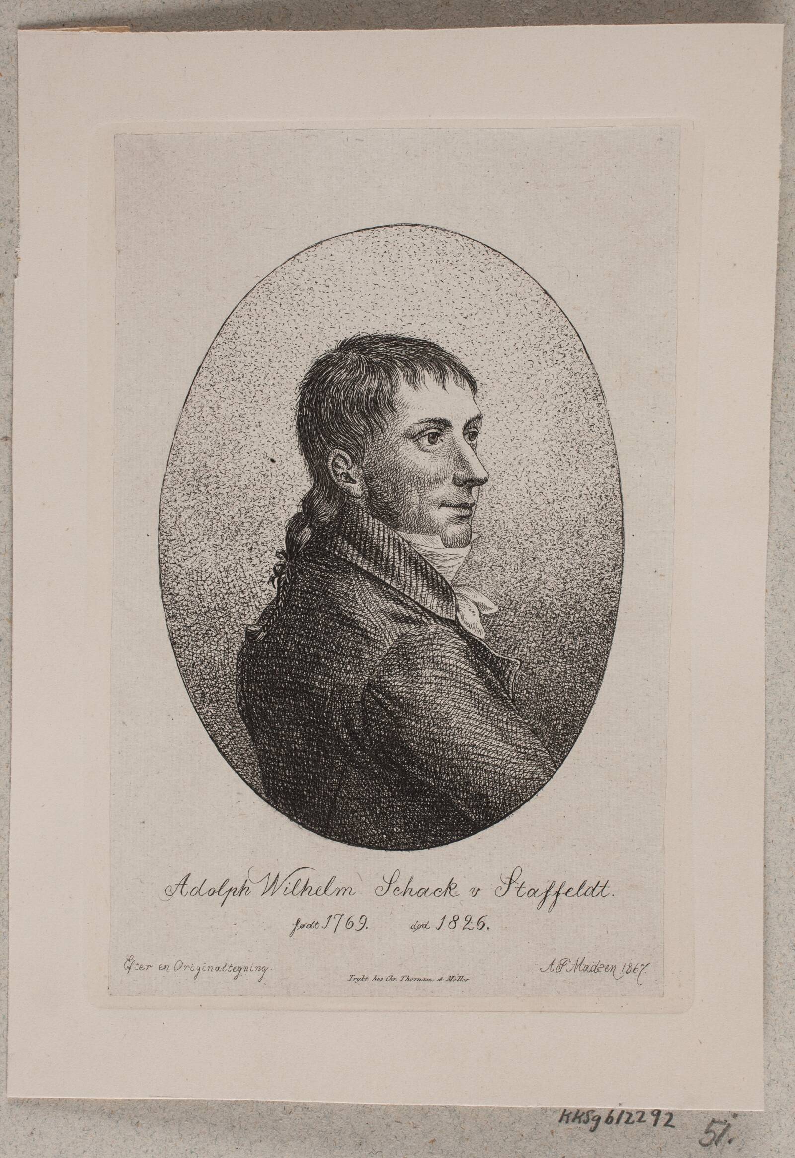 Adolf Wilhelm Schack von Staffeldt, Madsen, A.P., 1867