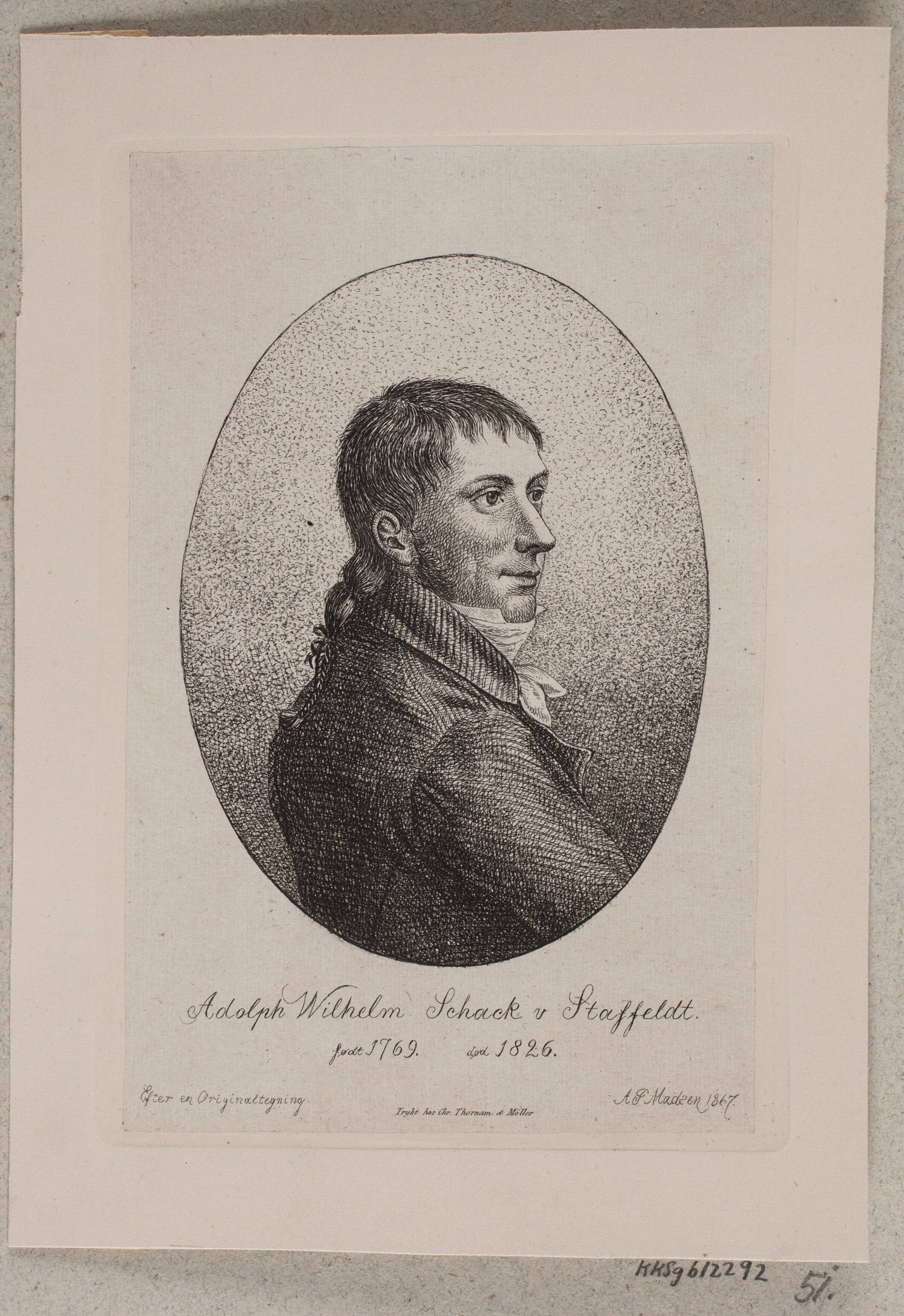 Adolf Wilhelm Schack von Staffeldt, Madsen, A.P., 1867