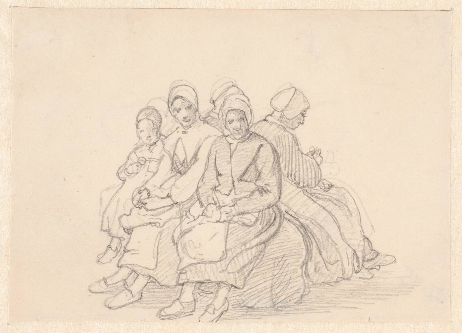 Siddende svenske bondekoner, Wilhelm Marstrand, 1851