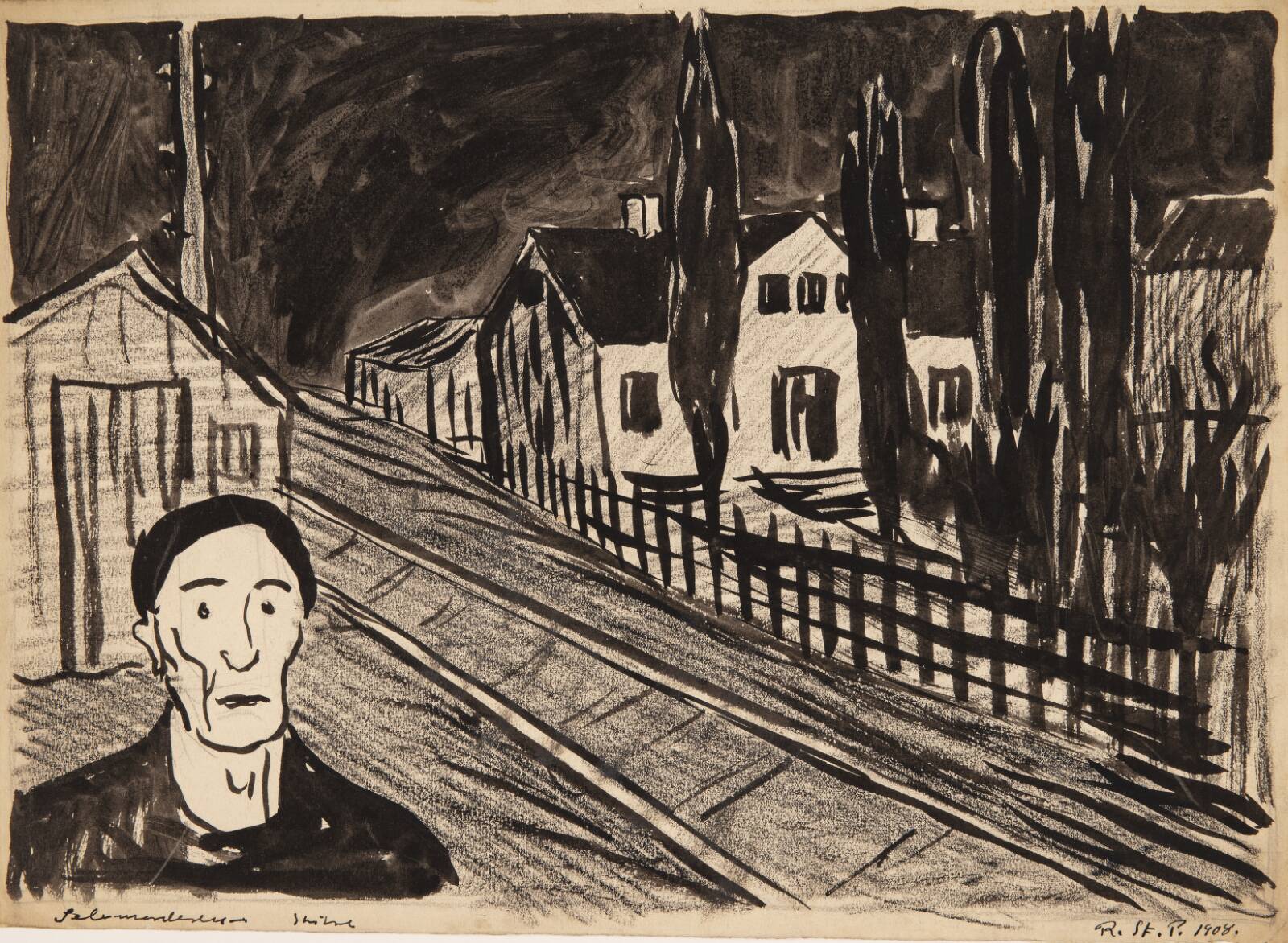 Selvmorderen. Skitse, Storm Petersen, Robert, 1908