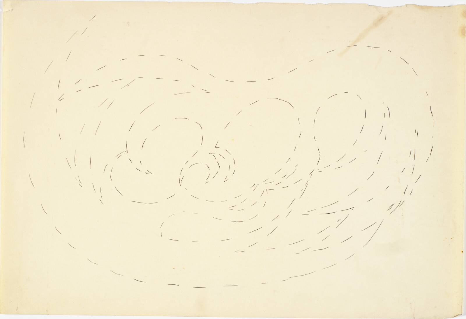 Fuglefiguration. Påbegyndt tegning, Richard Mortensen, 1935-1937