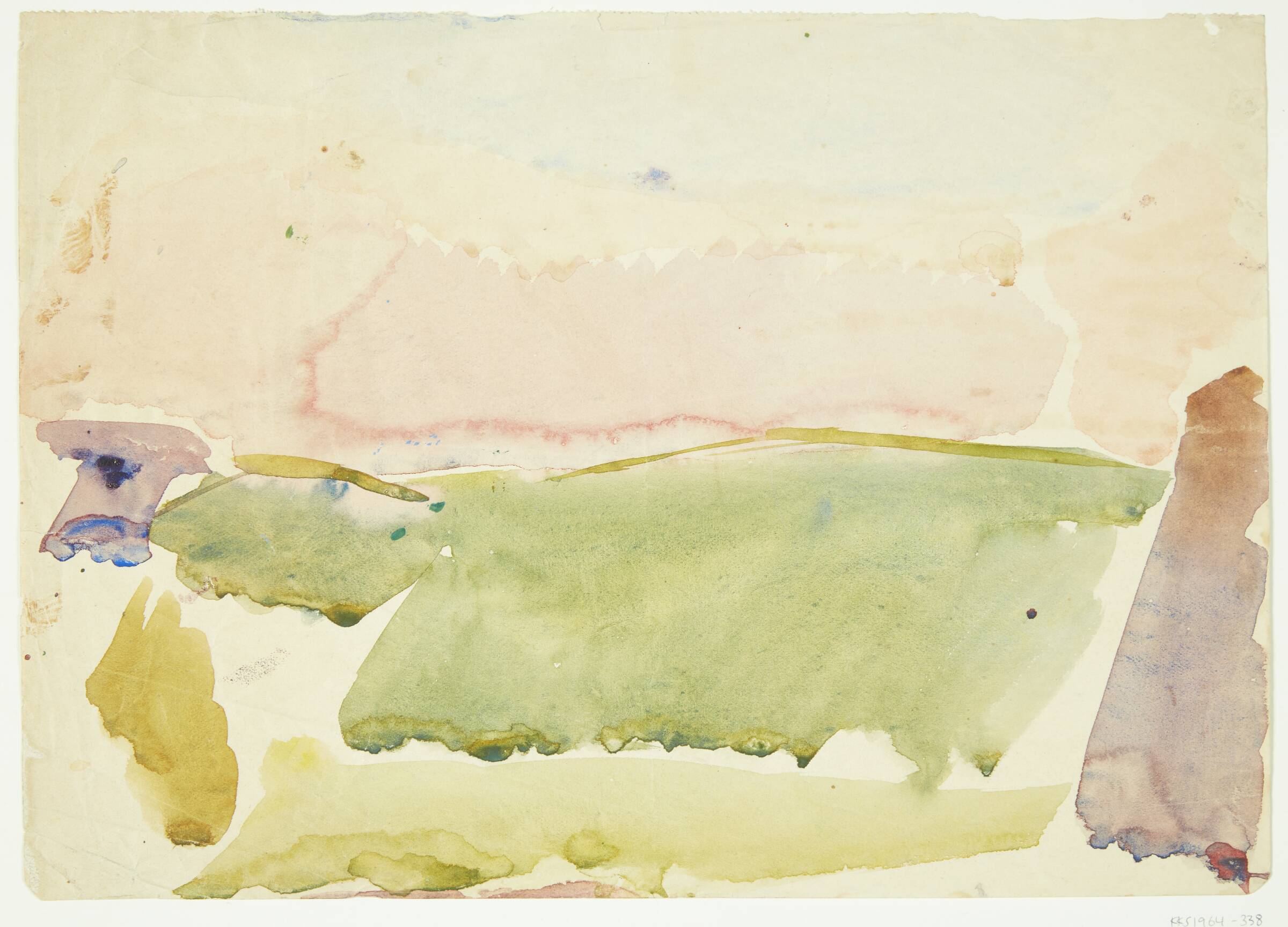 Landskab med marker, Edvard Weie, 1930-1939
