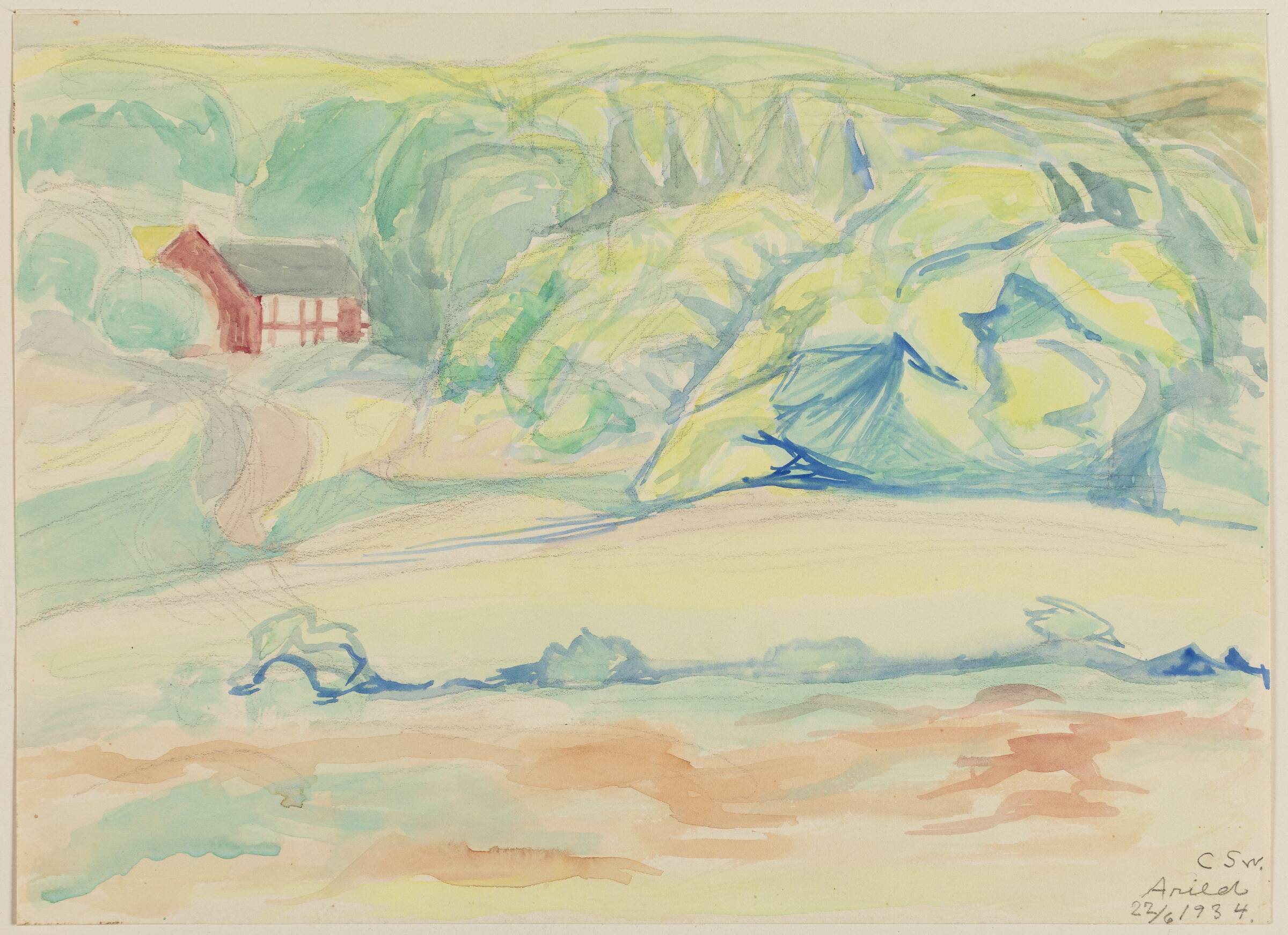 Svensk landskab. Arild, Christine Swane, 1934
