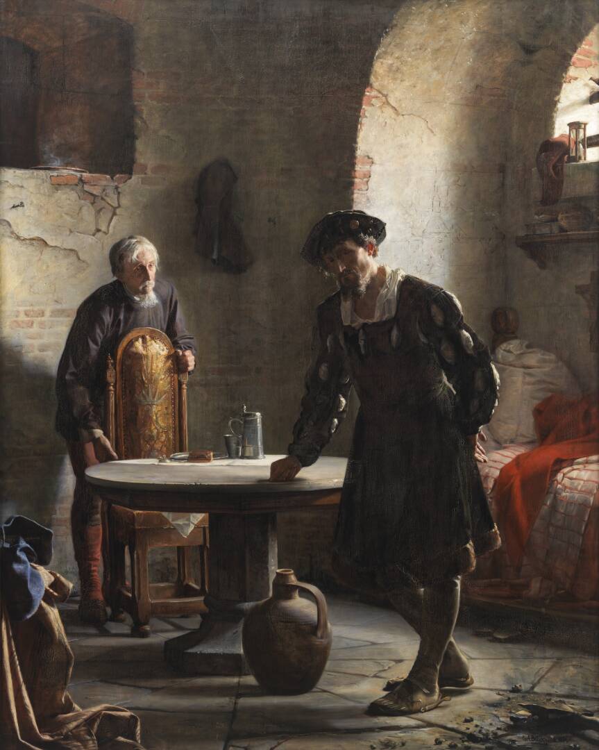 King Christian II in Prison, by Carl Bloch, 1871