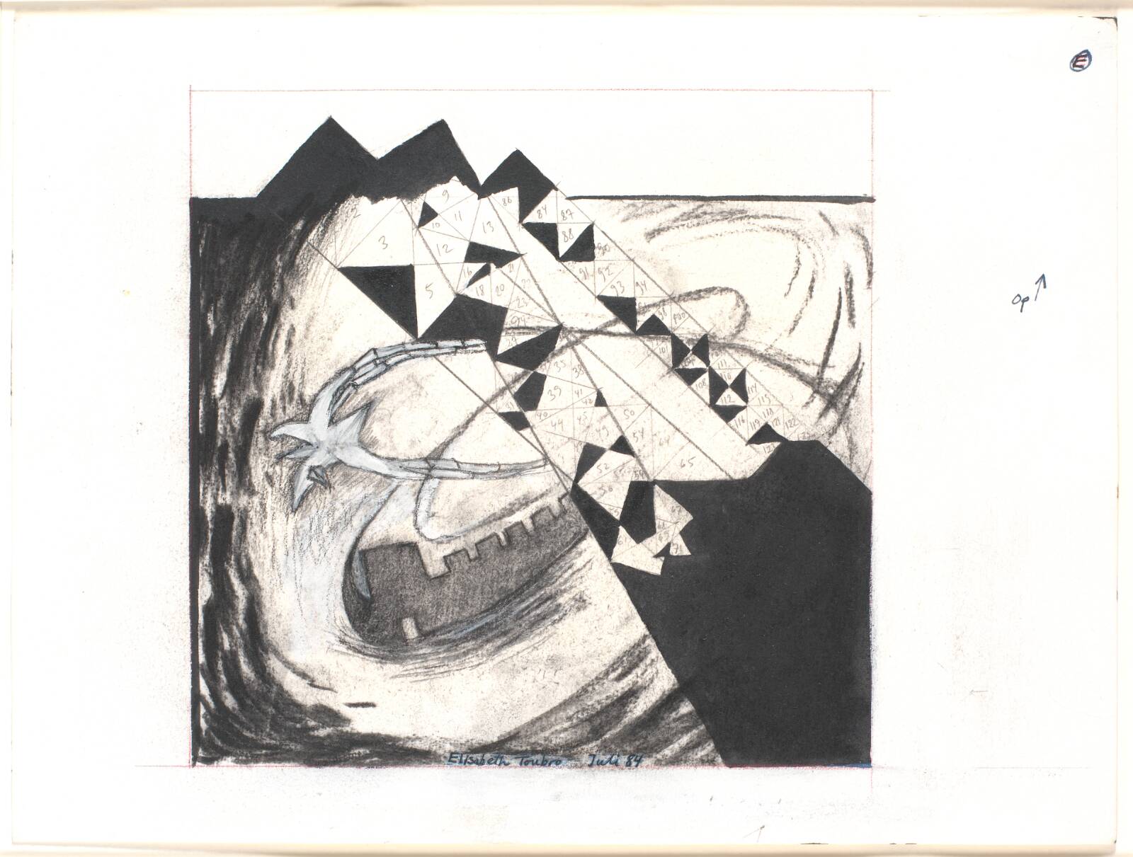 Illustration til "Semiotik", Elisabeth Toubro, 1984