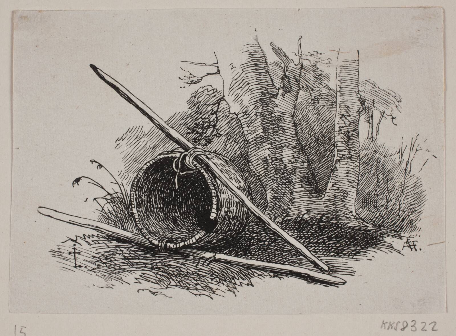 Den væltede bikube, Andreas Flinch, 1841
