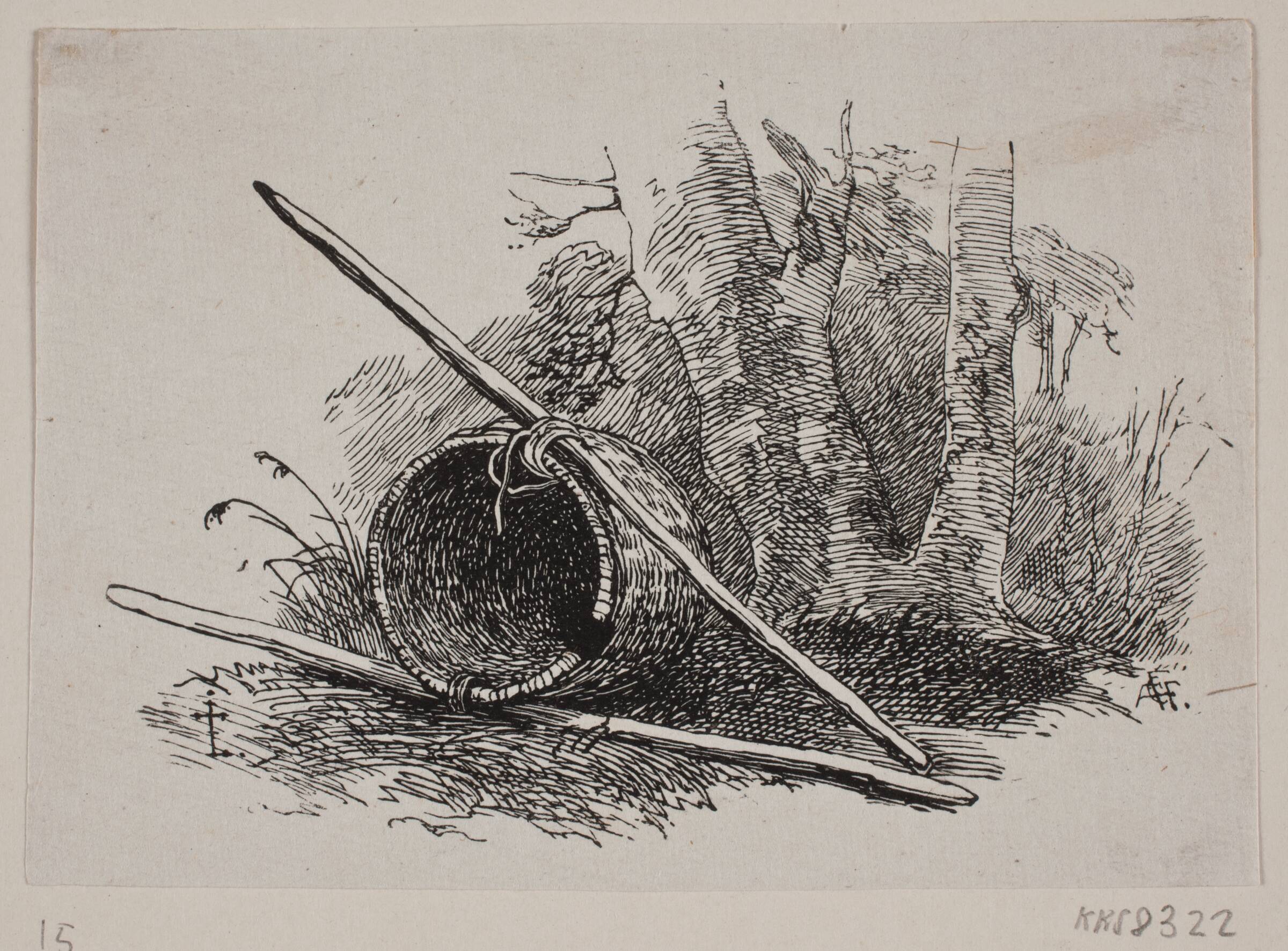 Den væltede bikube, Andreas Flinch, 1841