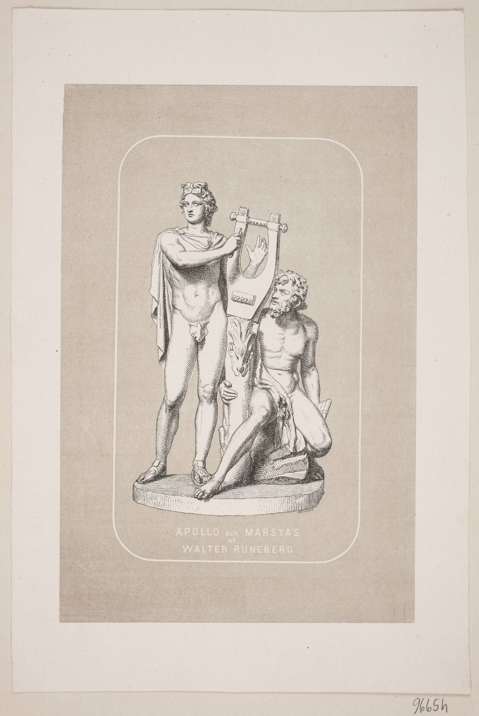 Apollo og Marsyas, Johan Frederik Rosenstand, 1820-1887