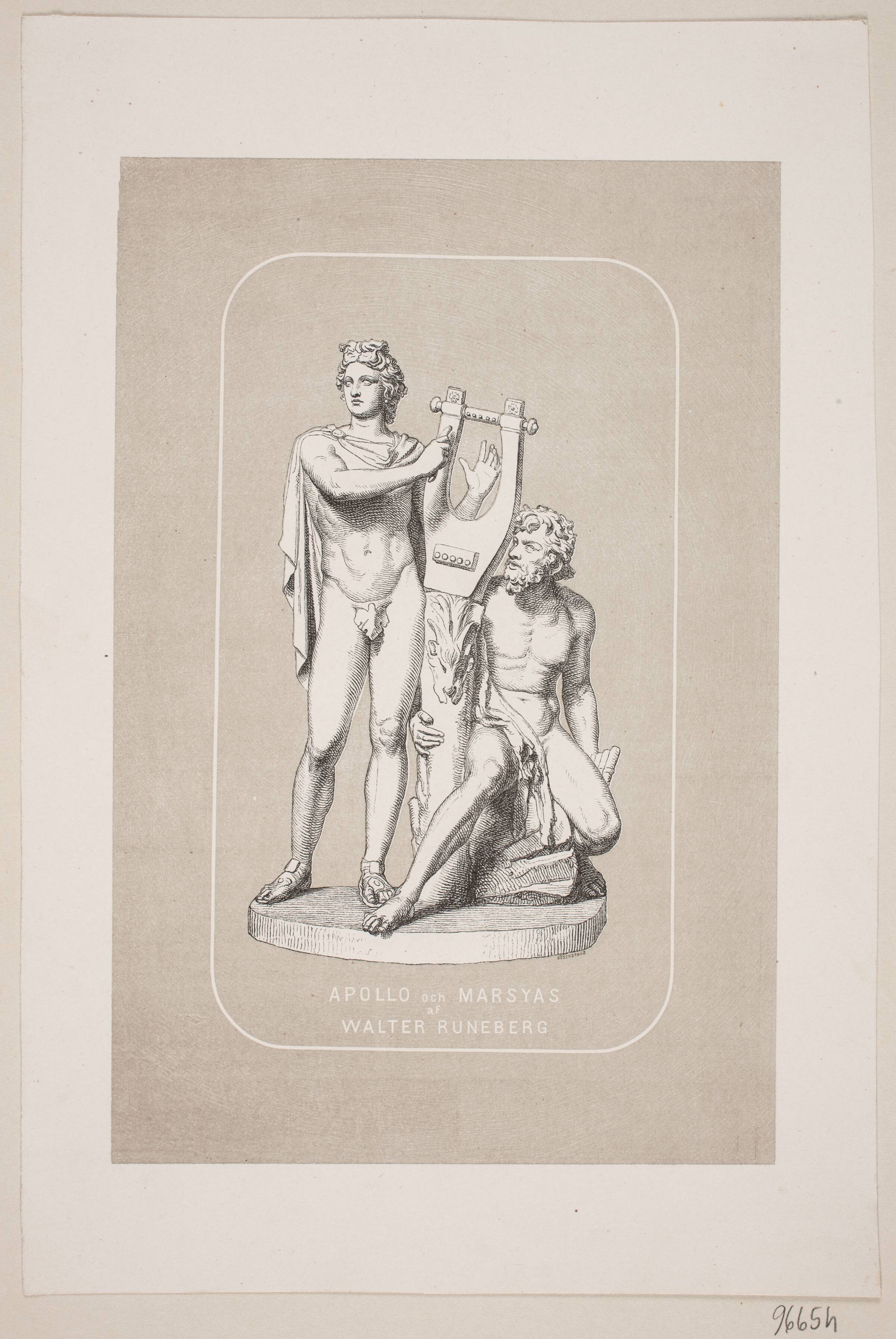 Apollo og Marsyas, Johan Frederik Rosenstand, 1820-1887