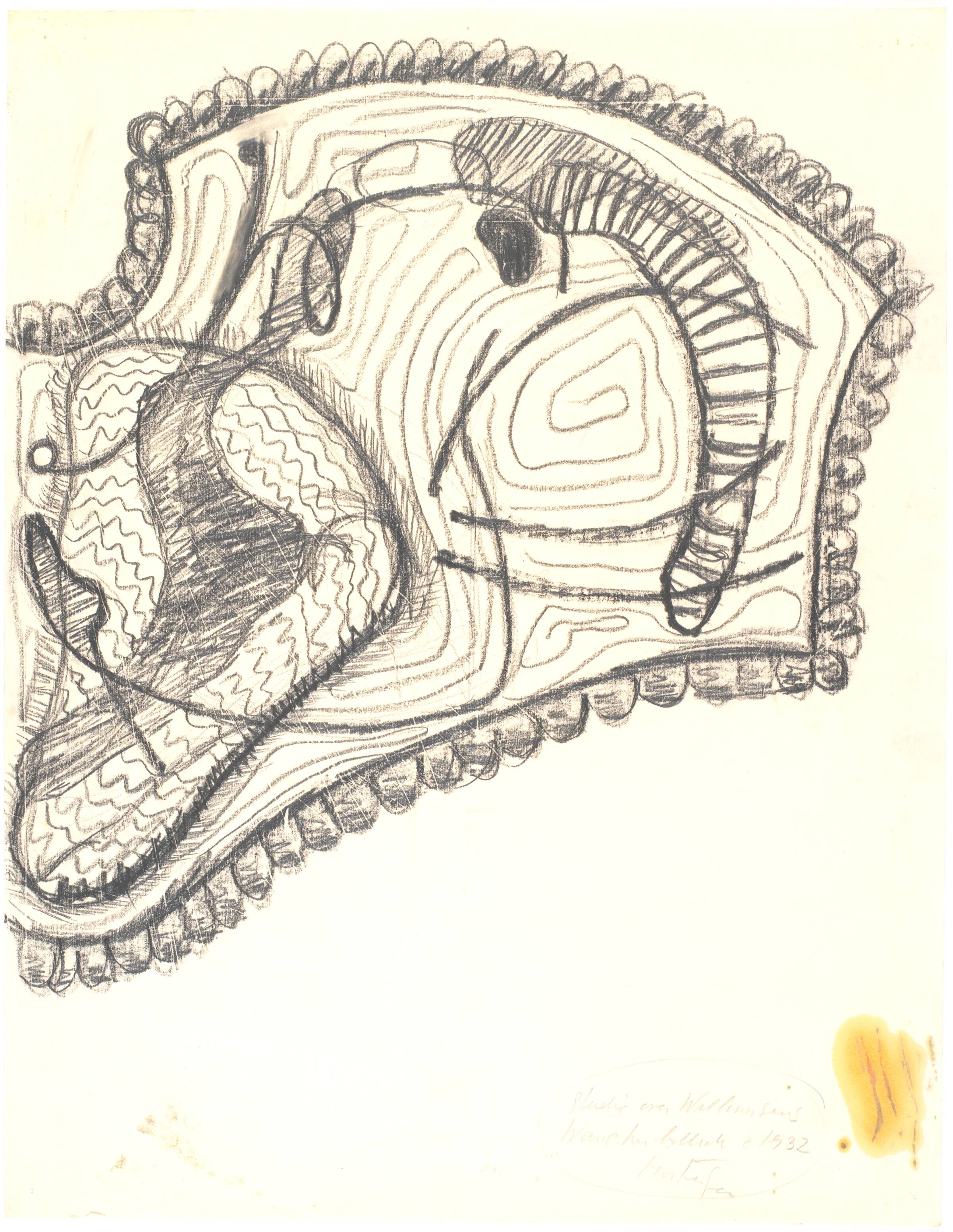 Abstrakt studie over J.F. Willumsens "Portræt af Vilhelm Wanscher", Richard Mortensen, 1930-1933