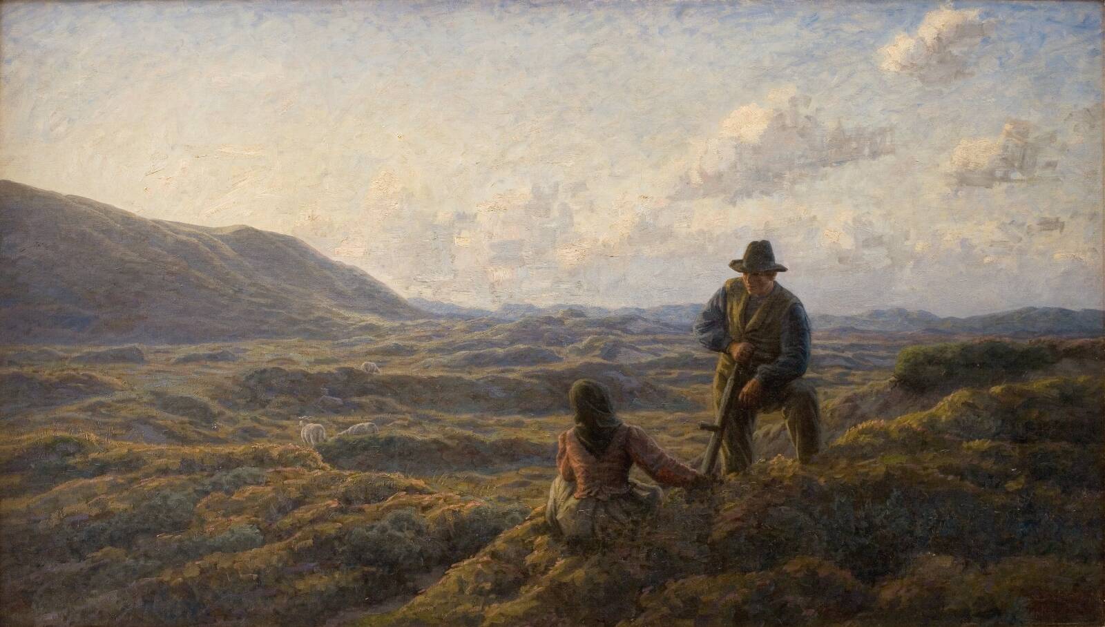 Idyl på heden, by Johannes Wilhjelm, 1908