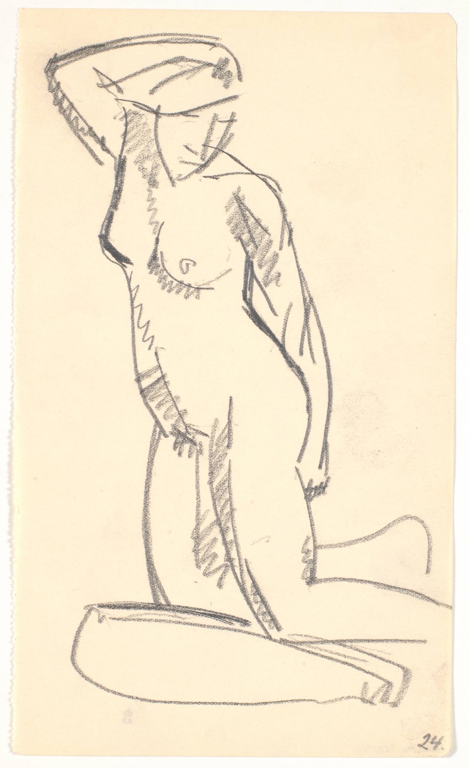 Knælende model, Isakson, Karl, 1914-1915