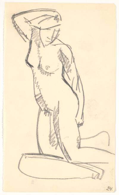 Knælende model
