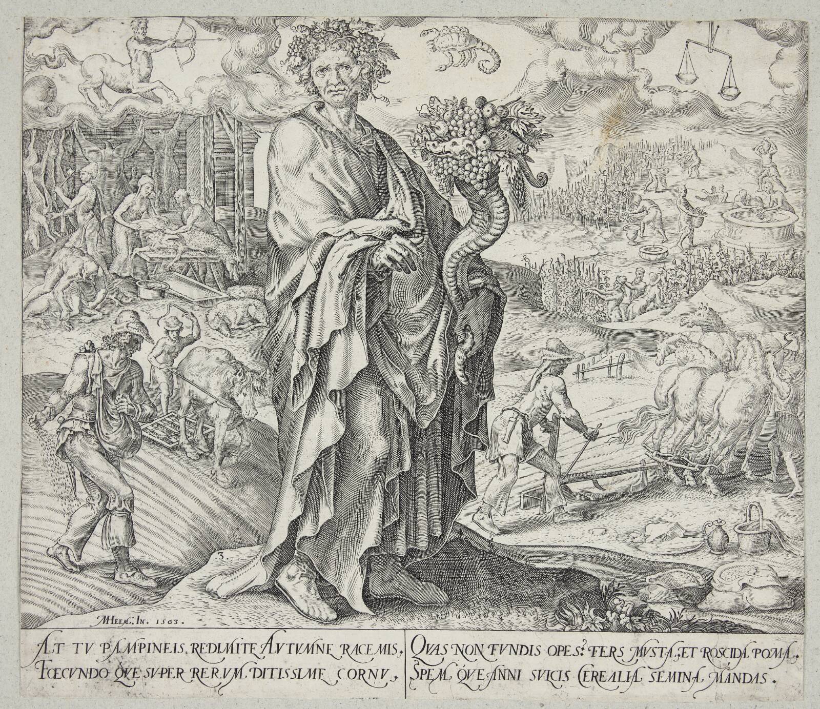 Efterår, Philips Galle, 1563