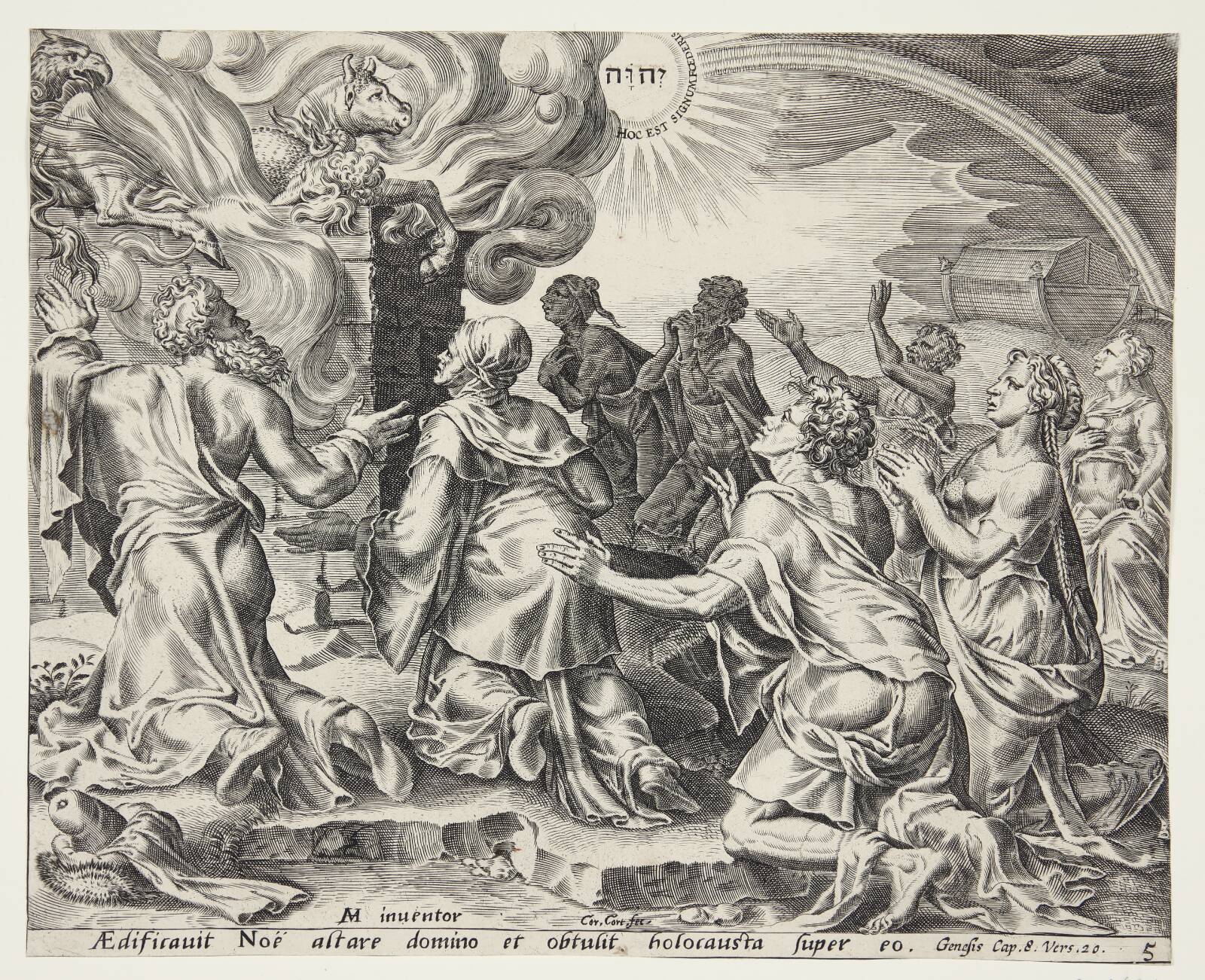 Noas offer, Cornelis Cort, 1559