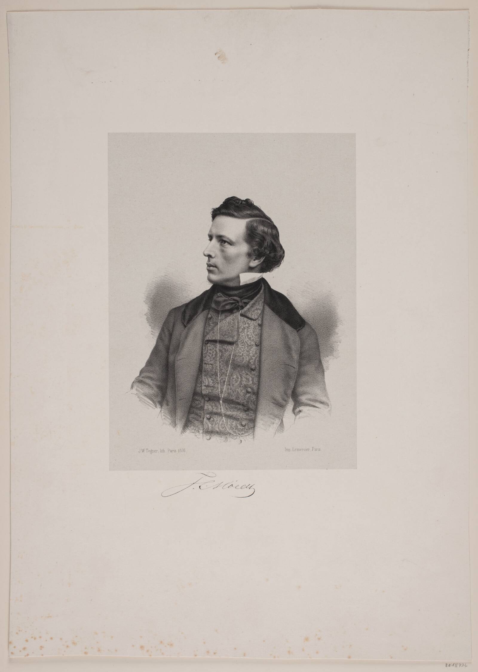 Frederik Ludvig Høedt, Ubekendt, 1856