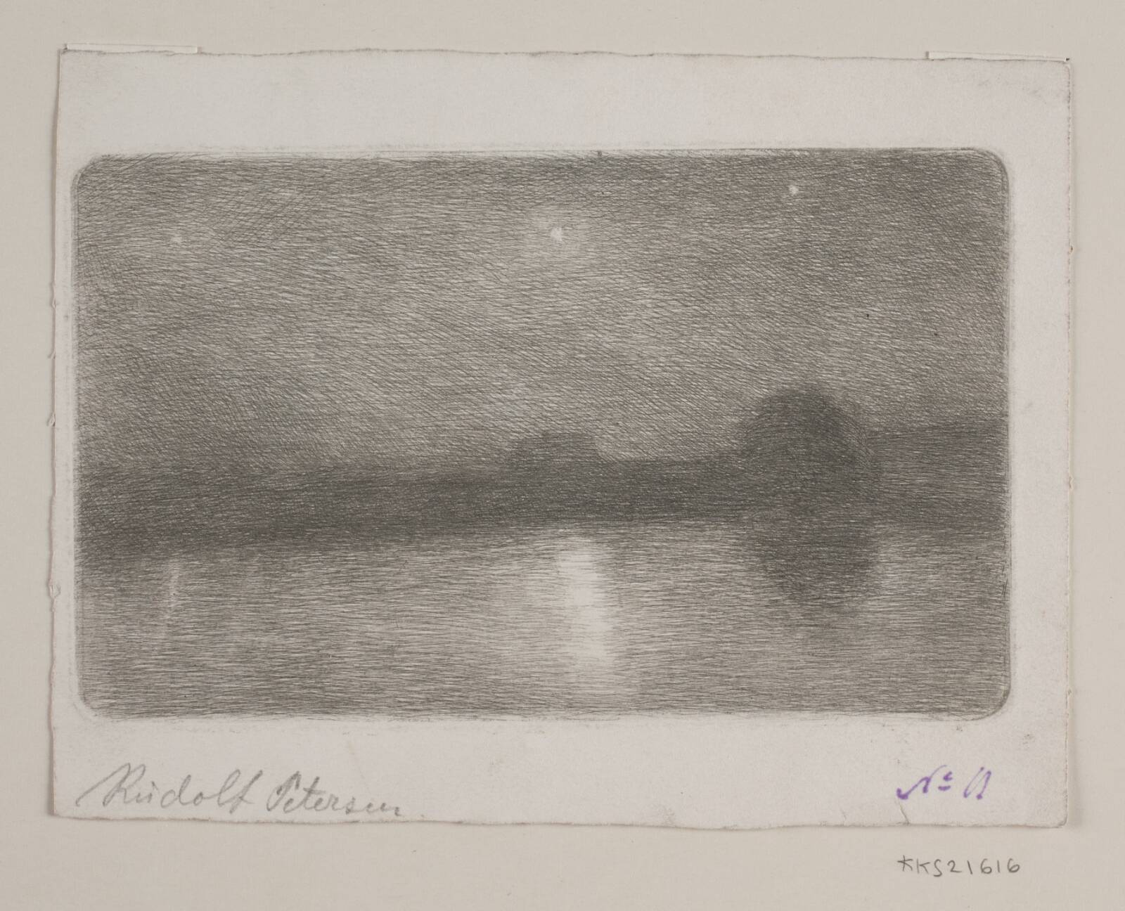 Aftenlandskab med sø, Rudolf Rud-Petersen, 1891