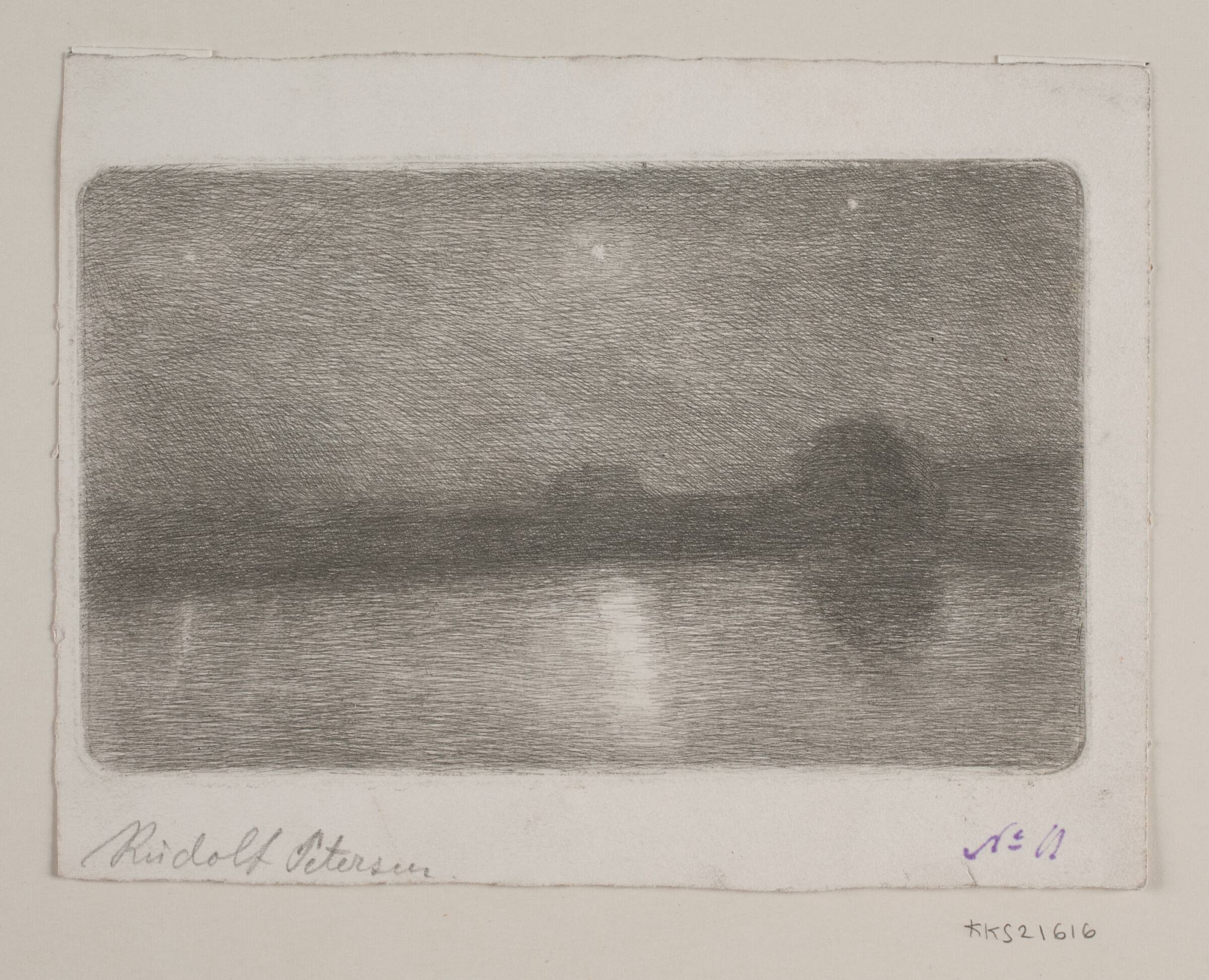 Aftenlandskab med sø, Rudolf Rud-Petersen, 1891