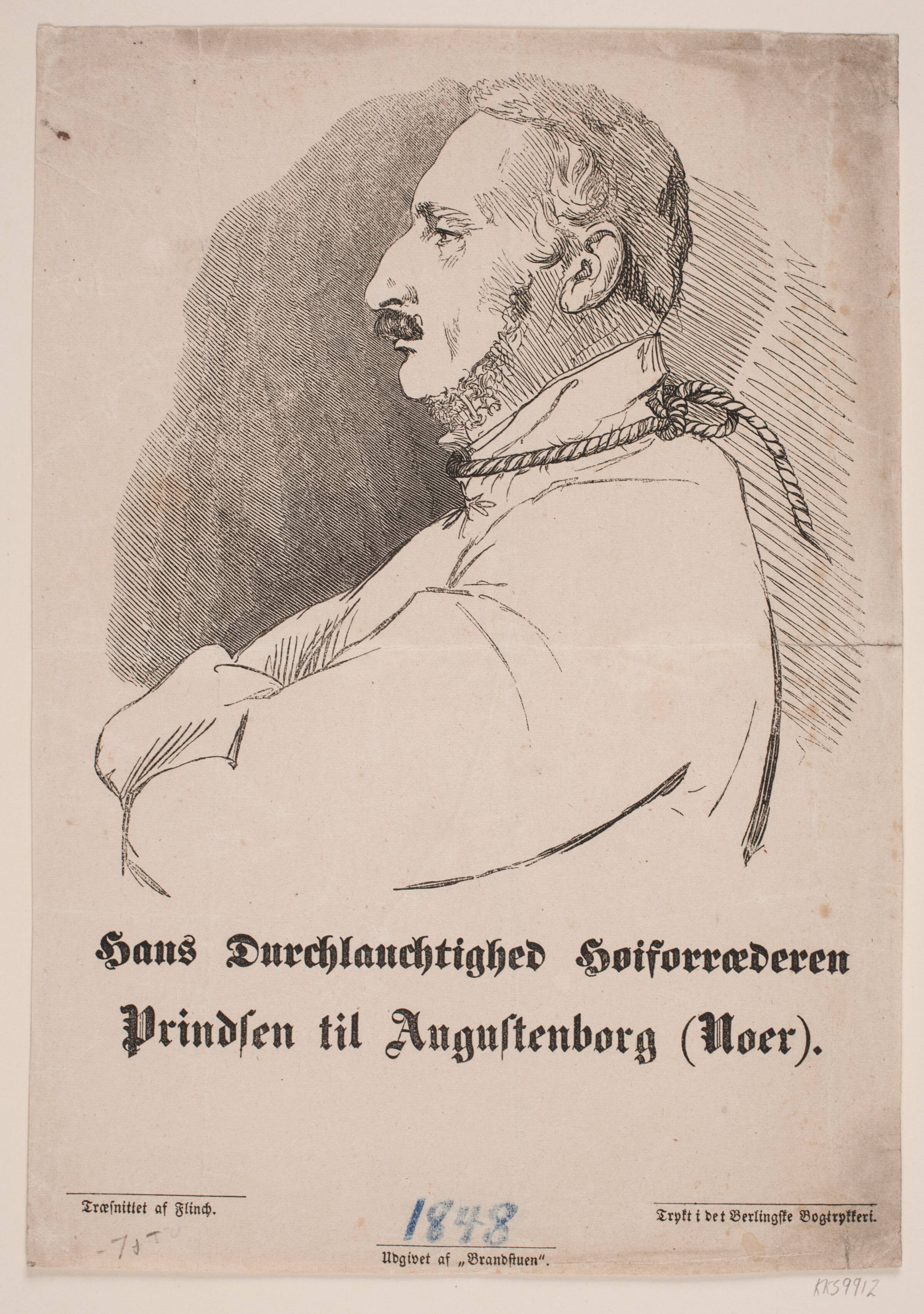 Hans Durchlauchtighed Høiforræderen Prindsen til Augustenborg (Noer), Andreas Flinch, 1848