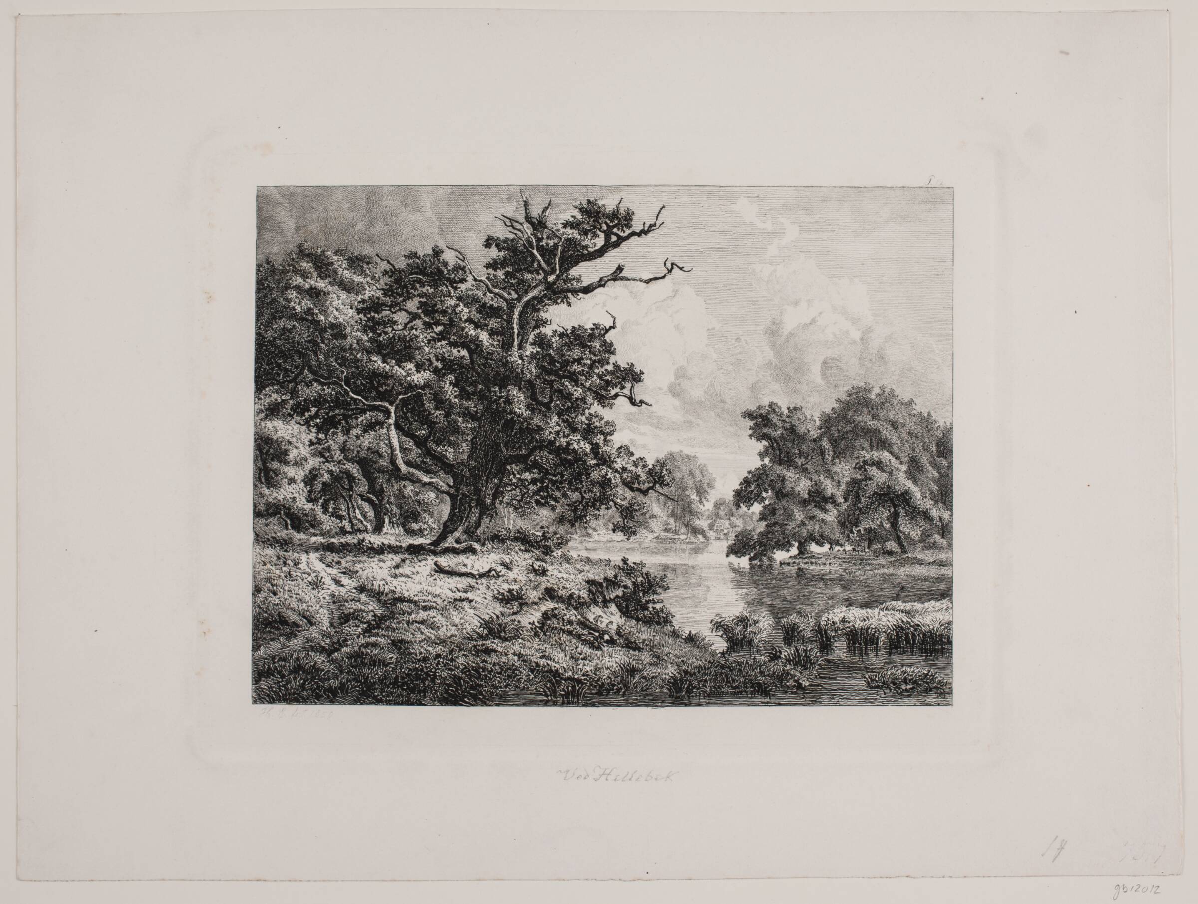 Parti i Hellebæk skov, Hermann Carmiencke, 1850