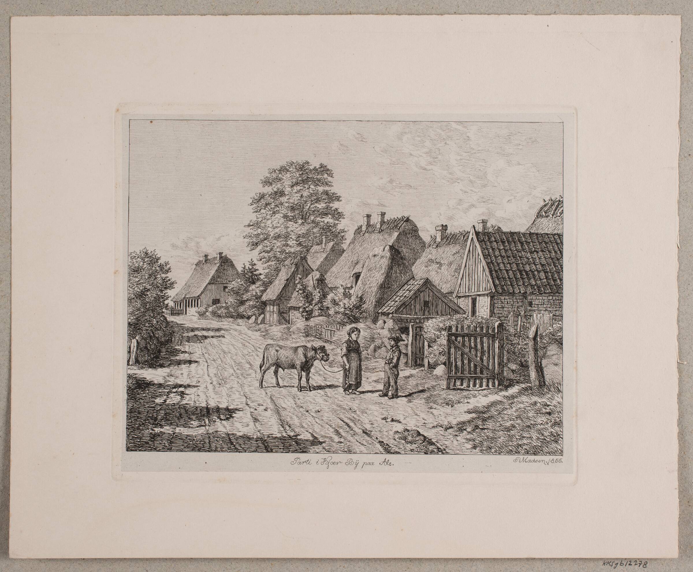 Parti i Kjær by på Als, Madsen, A.P., 1855