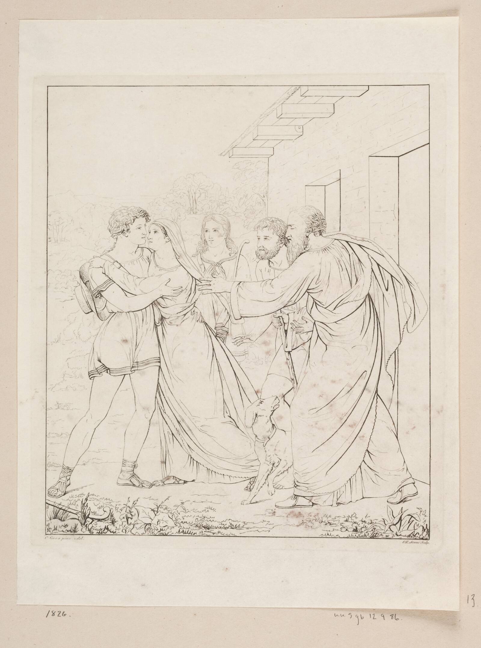 Scene af Tobias` historie, Edvard Sonne, 1826