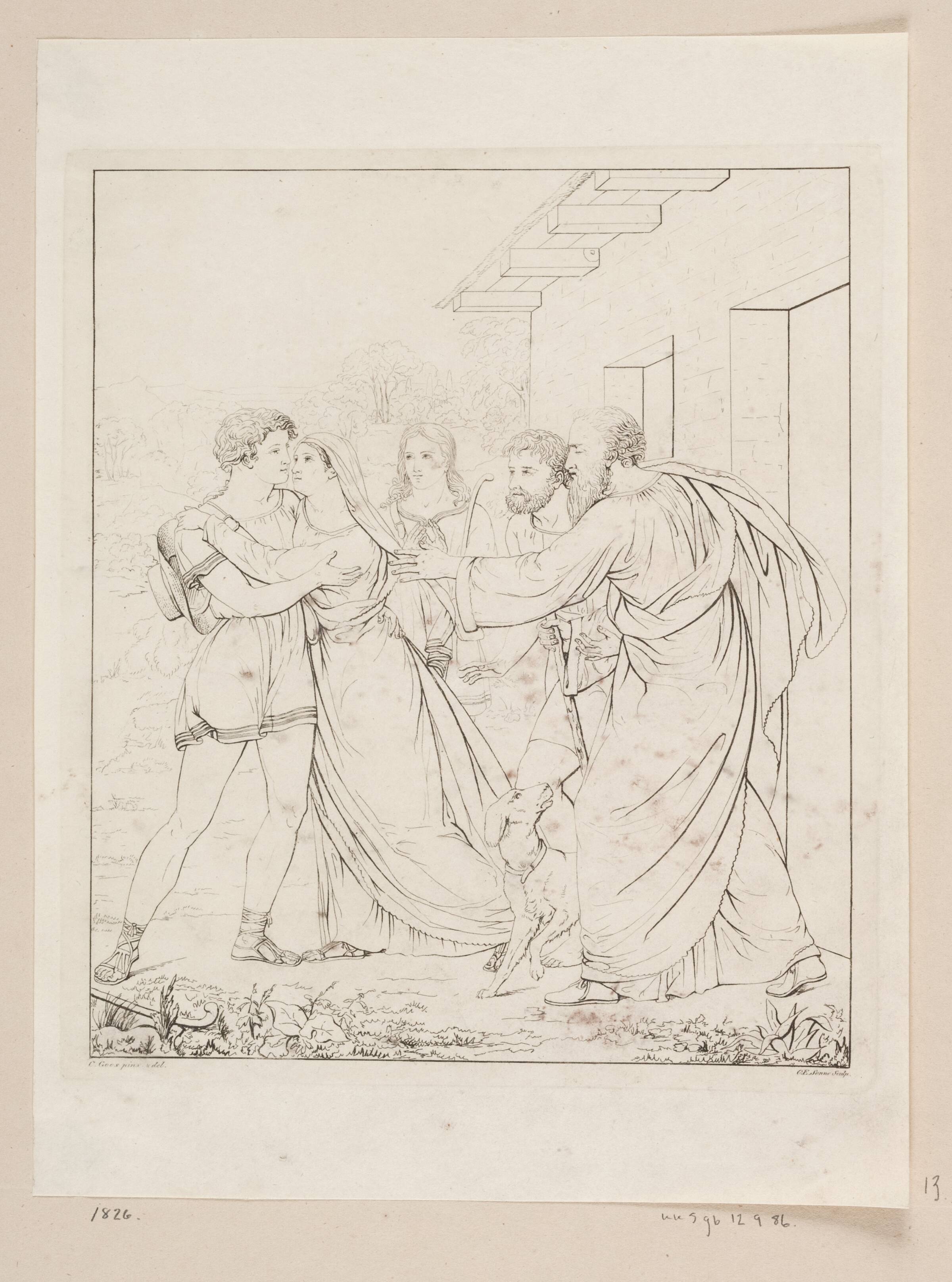 Scene af Tobias` historie, Edvard Sonne, 1826