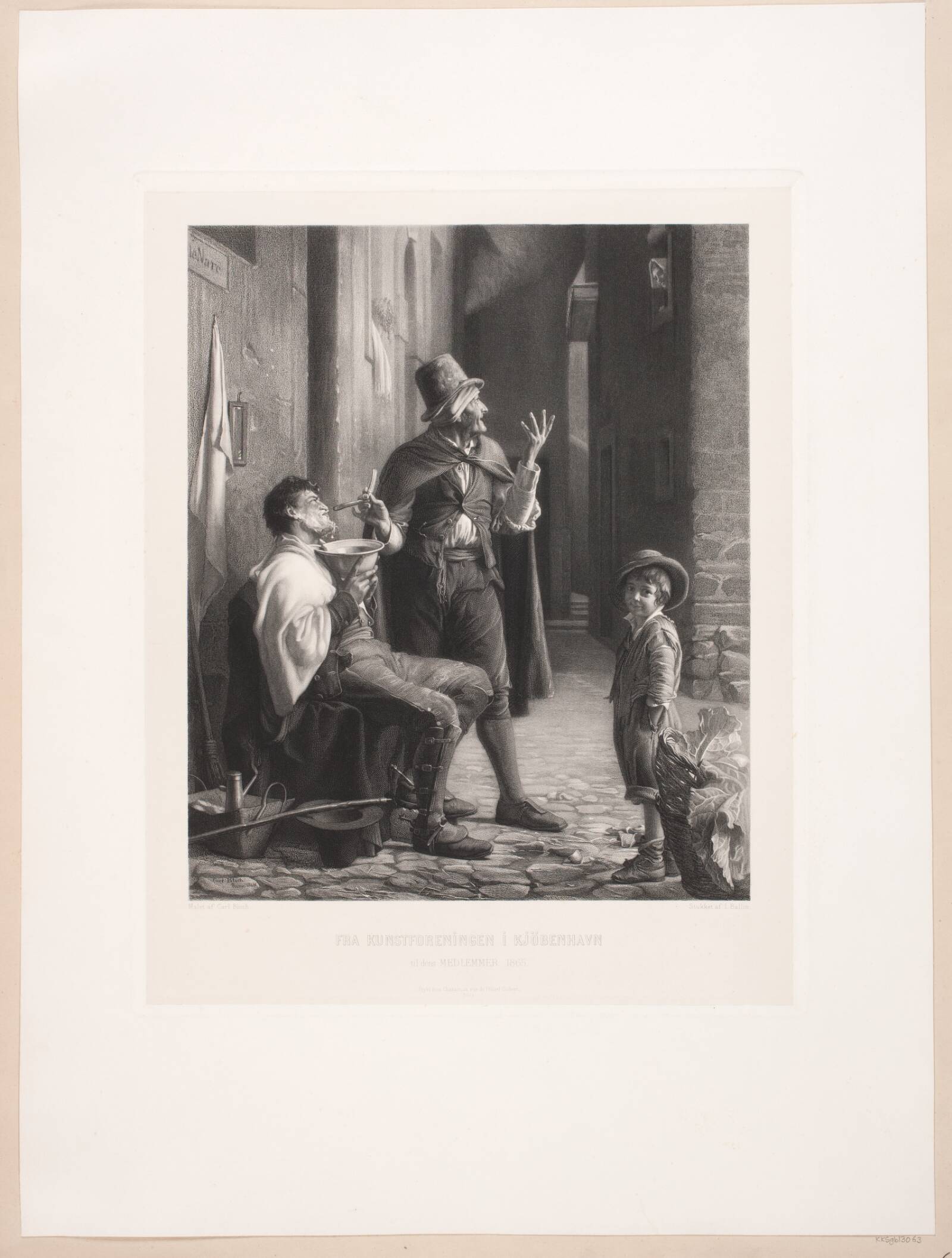 Romersk gadebarber, Joel Ballin, 1865