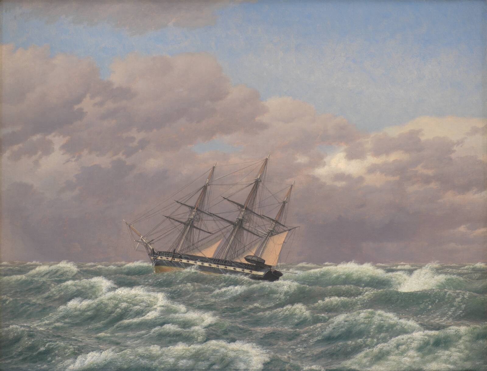 The Corvette "Galathea" in a Storm in the North Sea, by C.W. Eckersberg, 1839