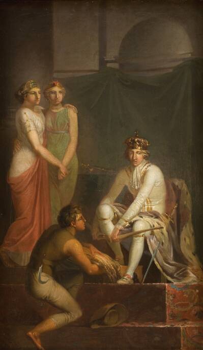 Stavnsbåndets løsning 1788. Allegori