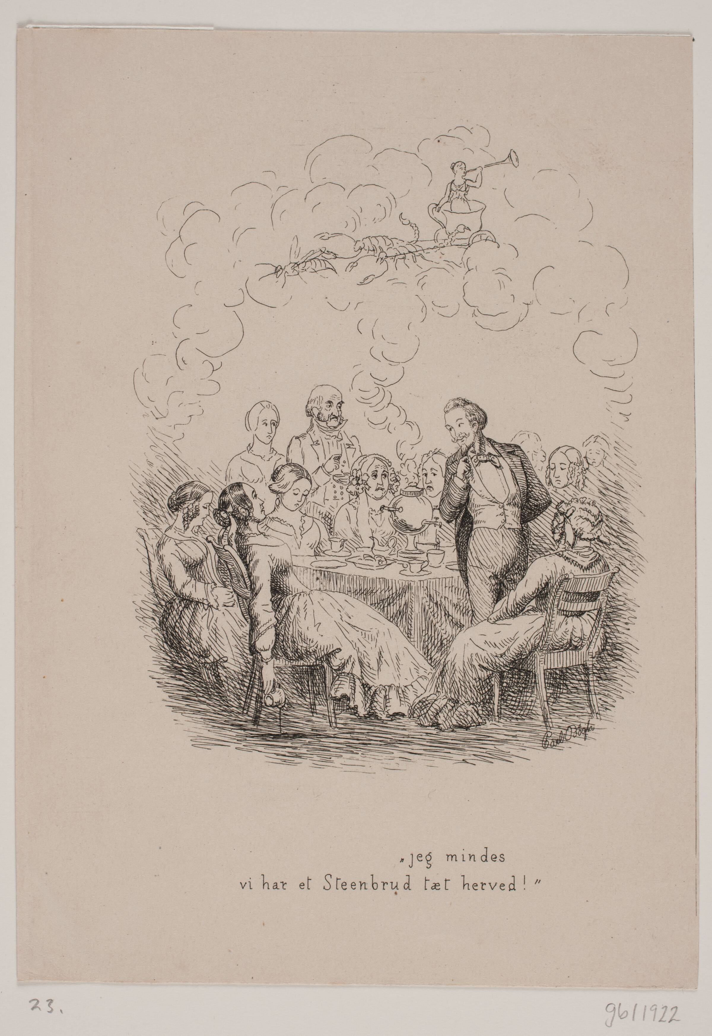 Illustration til digt af Erik Bøgh, Carl Bøgh, 1855