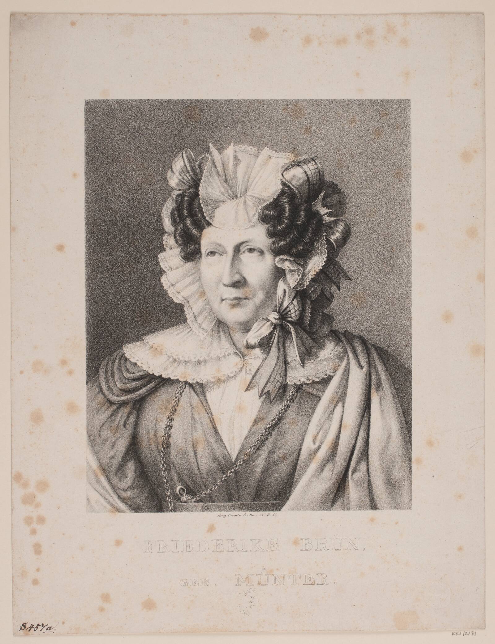 Friederike Brun, Ubekendt, 1820-1843