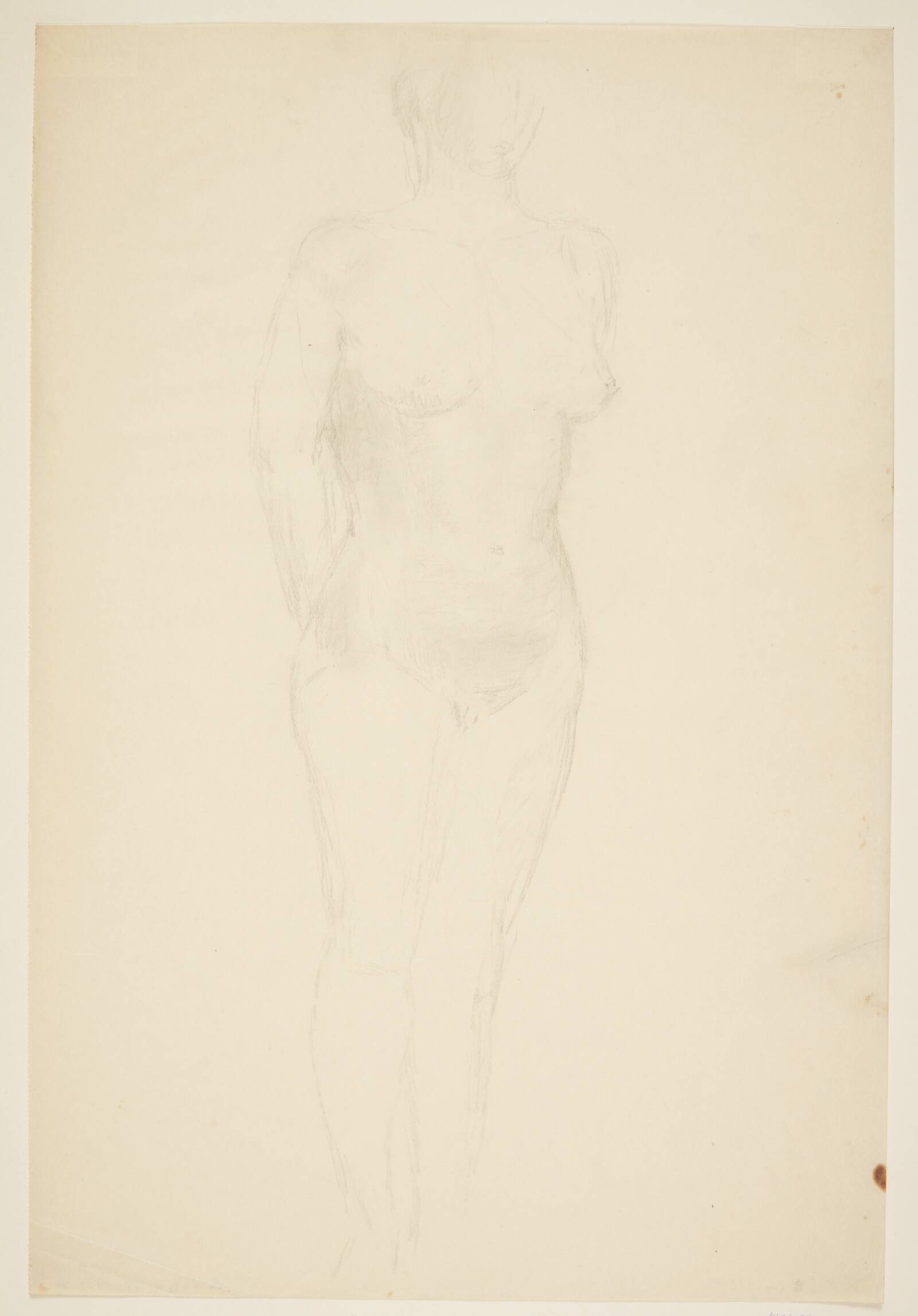 Stående kvindelig model 3/4 mod højre, Astrid Noack, 1888-1954