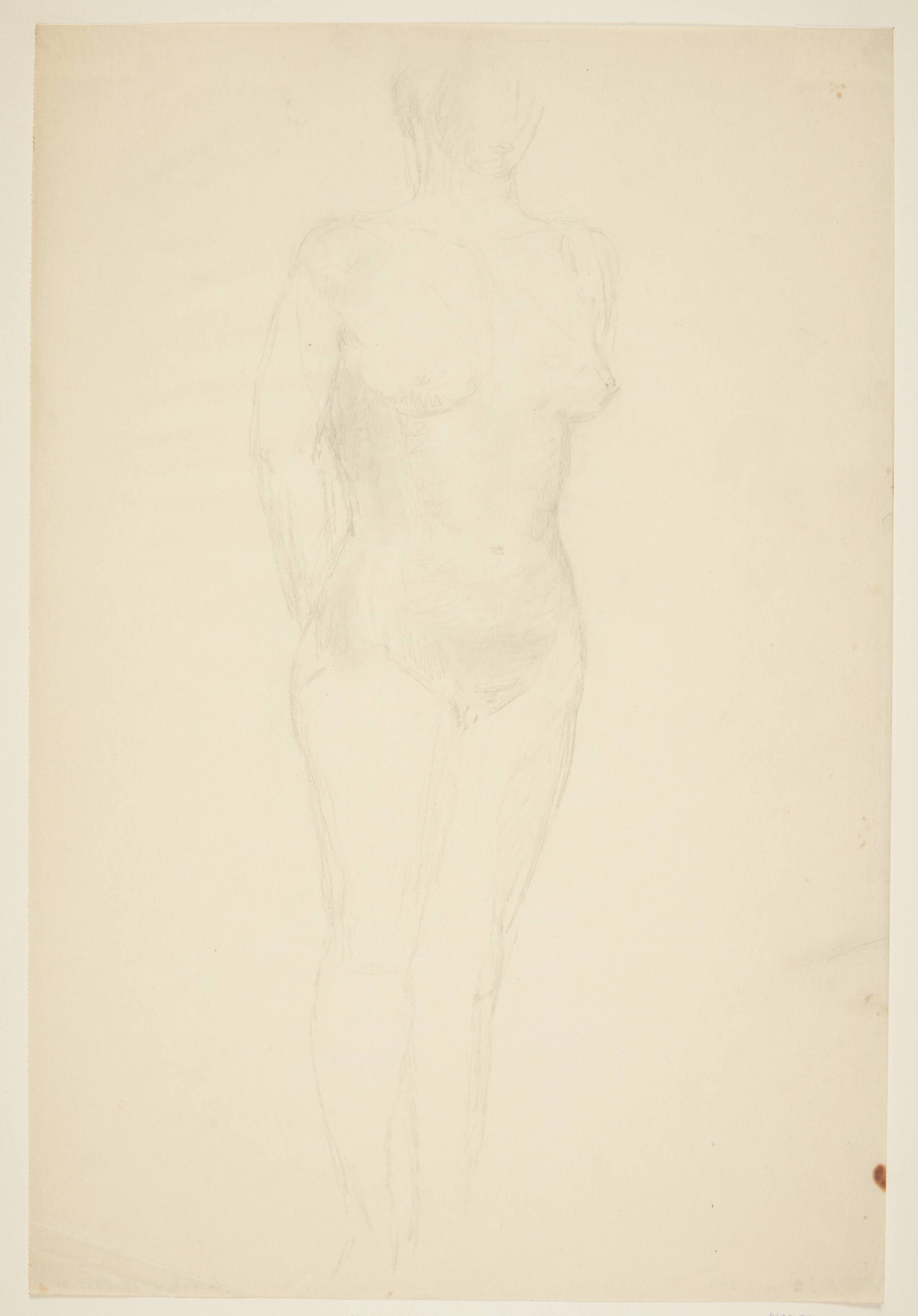 Stående kvindelig model 3/4 mod højre, Astrid Noack, 1888-1954