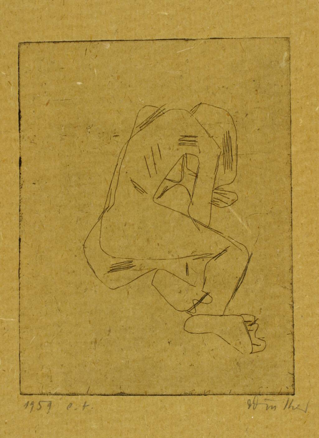 Francis liggende, croquis